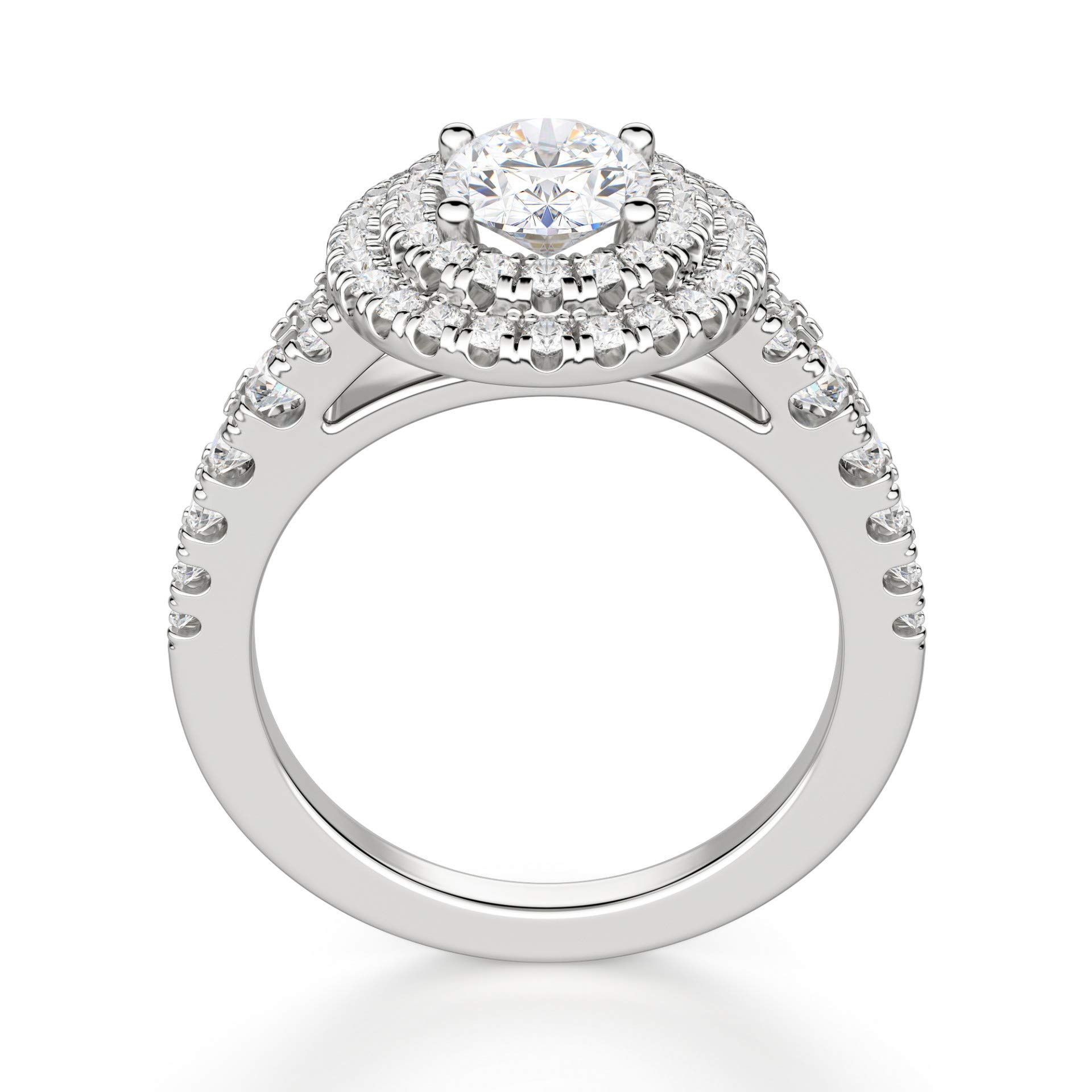 Almeria Oval Cut 2.00CT VVS1 Colorless Moissanite Engagement Ring in 925 Sterling Silver - Perfect Promise & Wedding Ring for Her, Ideal Gift for Anniversaries & Special Occasions