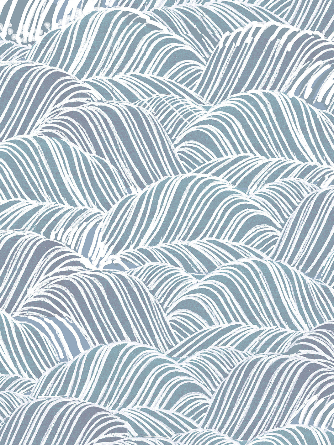 Crashing Waves Blue Gray Wallpaper by Lingua Franca - Premium Peel & Stick Removable Wallpaper for Bedroom, Living Room, Nursery & Home Decor