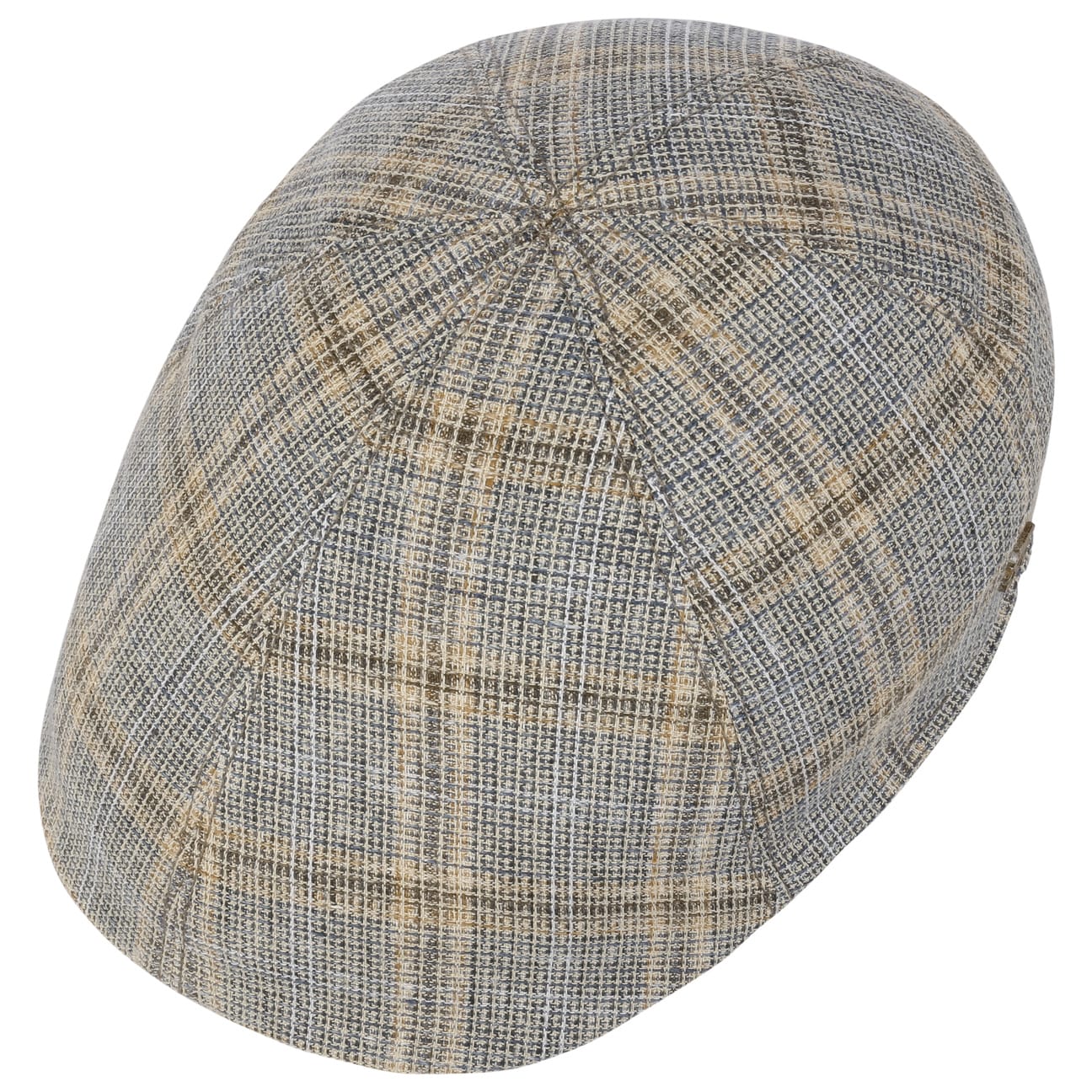 Mayser Paquito Linen Flat Cap for Men - Classic Zechbauer Style Summer Hat for Outdoor Activities, Travel & Casual Wear