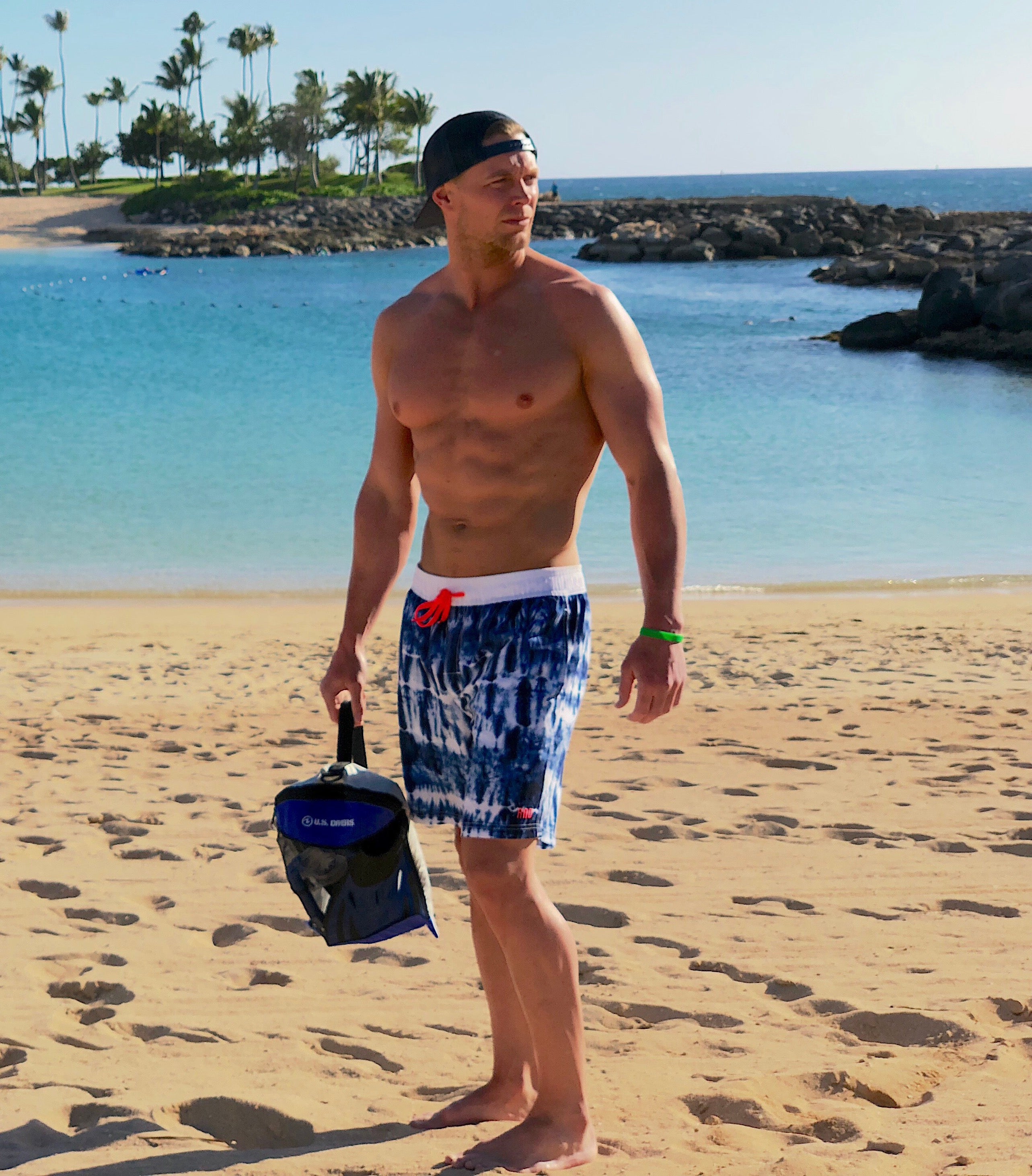 Rocky Men's Tie Dye Swim Shorts - Quick Dry Beach Board Shorts for Swimming, Surfing & Summer Vacation - $24