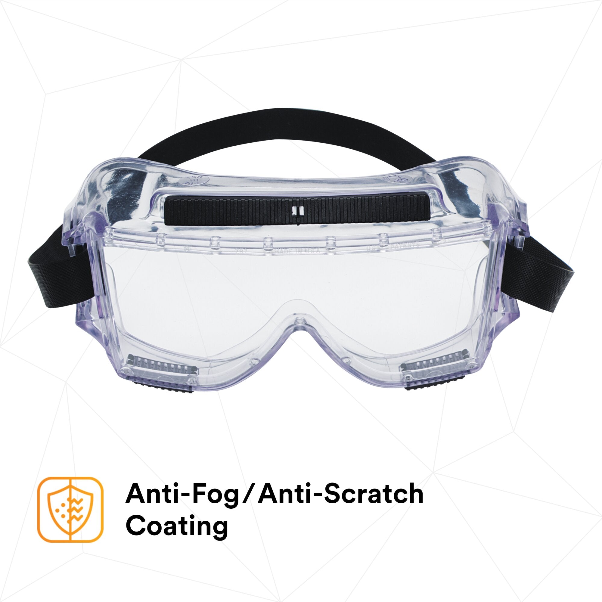 3M Centurion Safety Splash Goggle 454AF - ANSI Z87.1 Certified Protective Eyewear for Lab, Medical & Industrial Use - Anti-Fog, UV Protection, Comfort Fit for Work & DIY Projects