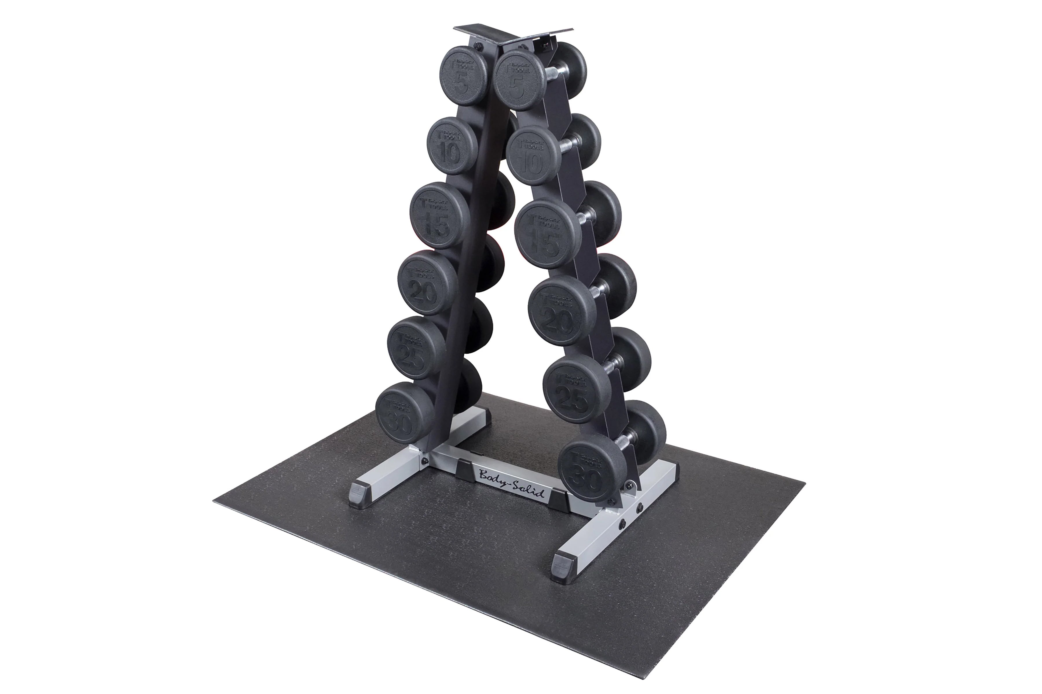Body Solid Vertical A-Frame Dumbbell Rack - Heavy Duty Dumbbell Storage Organizer for Home Gym, Garage & Fitness Studio - Perfect for Weightlifting & Strength Training