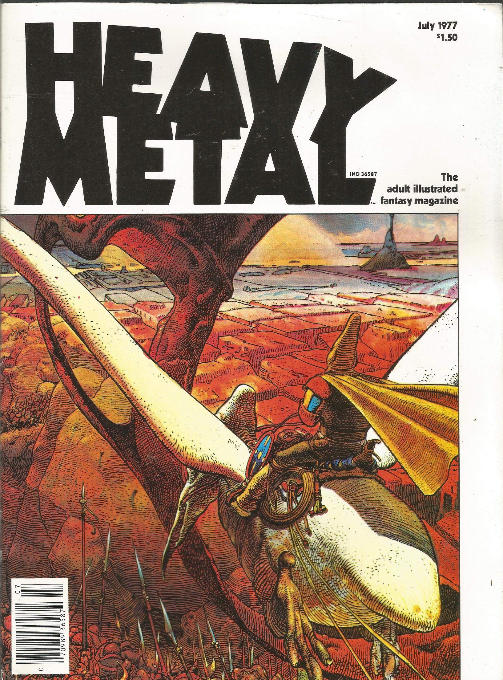 Heavy Metal Magazine July 1977 Issue #4 - Adult Fantasy Illustrated Collectible | Vintage Sci-Fi & Fantasy Art for Collectors & Enthusiasts | Perfect for Display, Gifts & Retro Decor