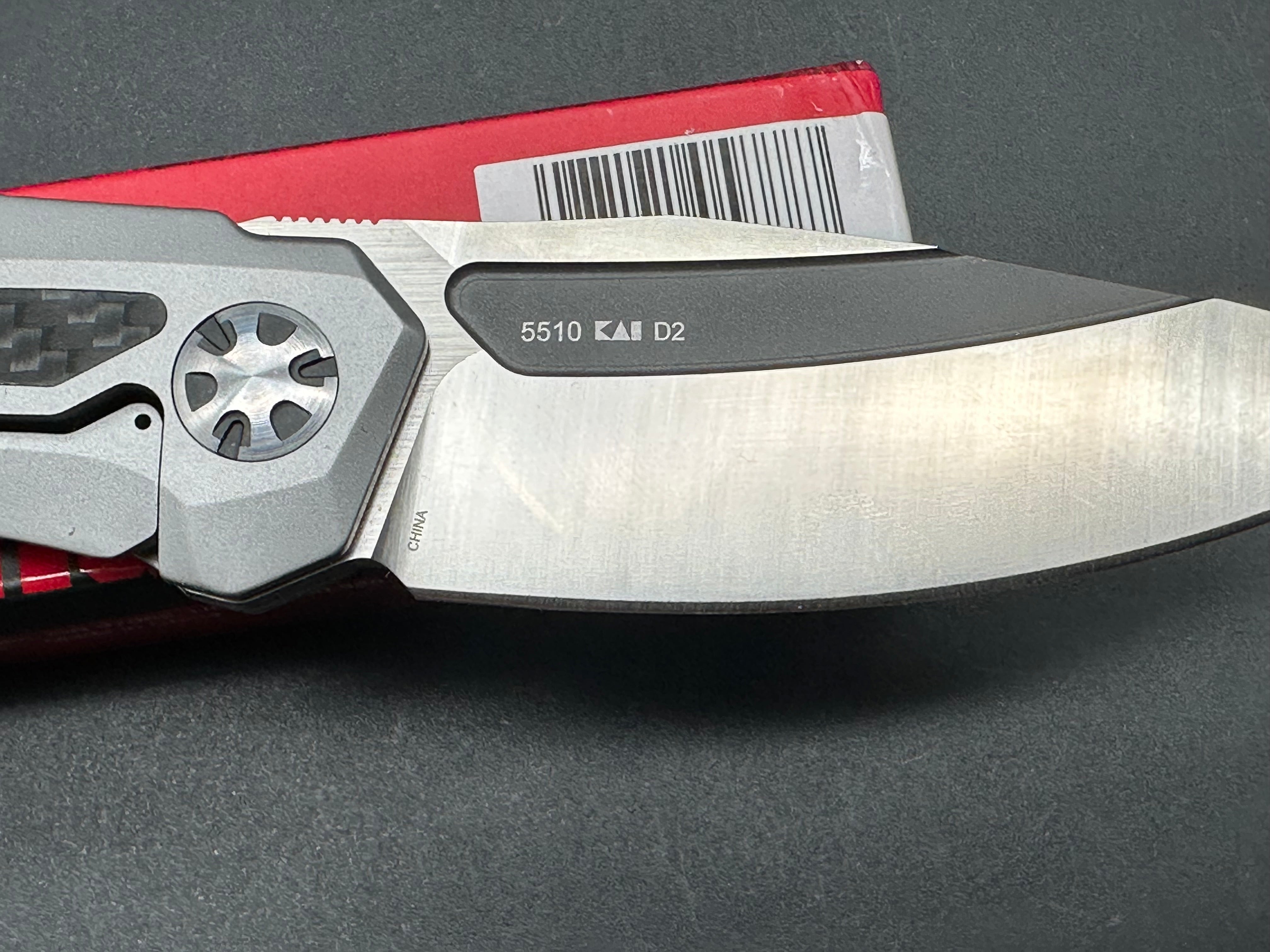 Kershaw Norad Frame Lock Flipper Knife - Stainless Steel with Carbon Fiber Handle, Plain D2 Blade - EDC, Outdoor, Camping & Survival Tool