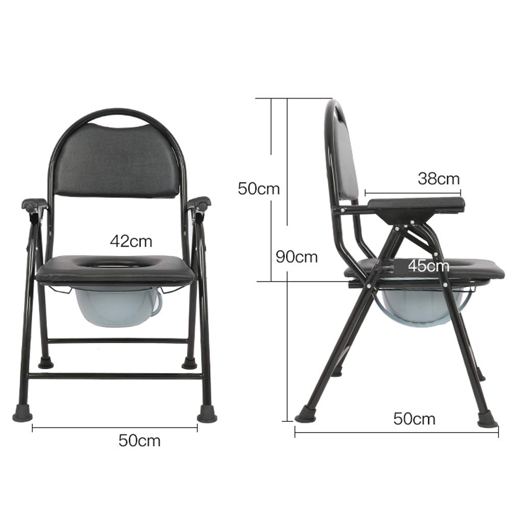 3-in-1 Heavy Duty Bariatric Bedside Commode - Medical Toilet Seat with Padded Cushion & Non-Slip Leg Pads - Shower Chair for Elderly & Disabled - Ideal for Home Care, Mobility Assistance & Bathroom Safety