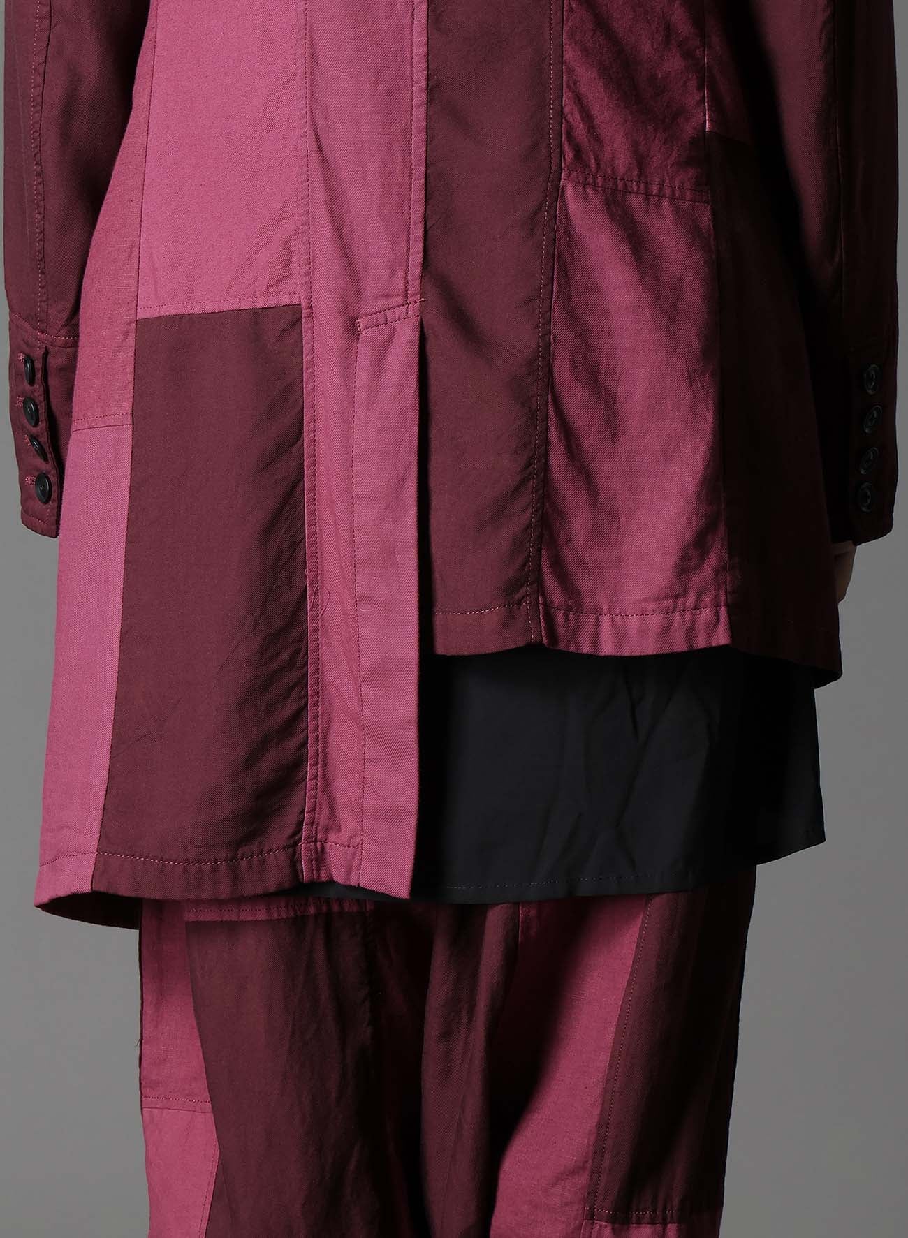Cubism Patchwork Product Dyed Asymmetrical Jacket - Trendy Oversized Denim Coat for Women, Streetwear Fashion, Layering Outfit