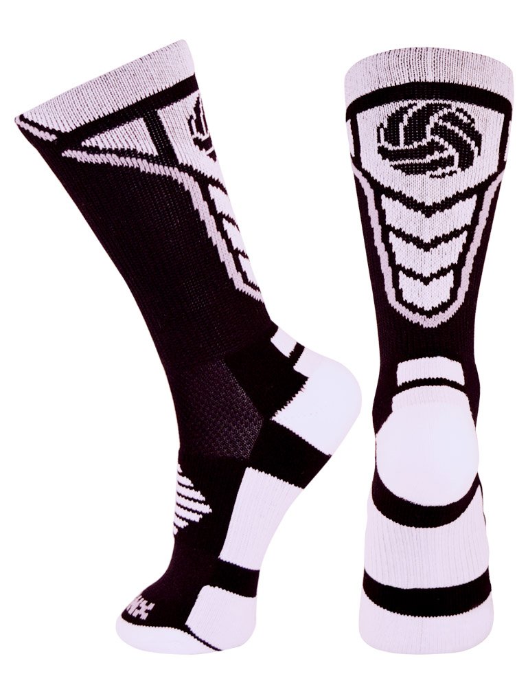 Volleyball Logo Athletic Crew Socks - Gifts for Volleyball Players & Fans - Perfect for Games, Practice & Team Spirit