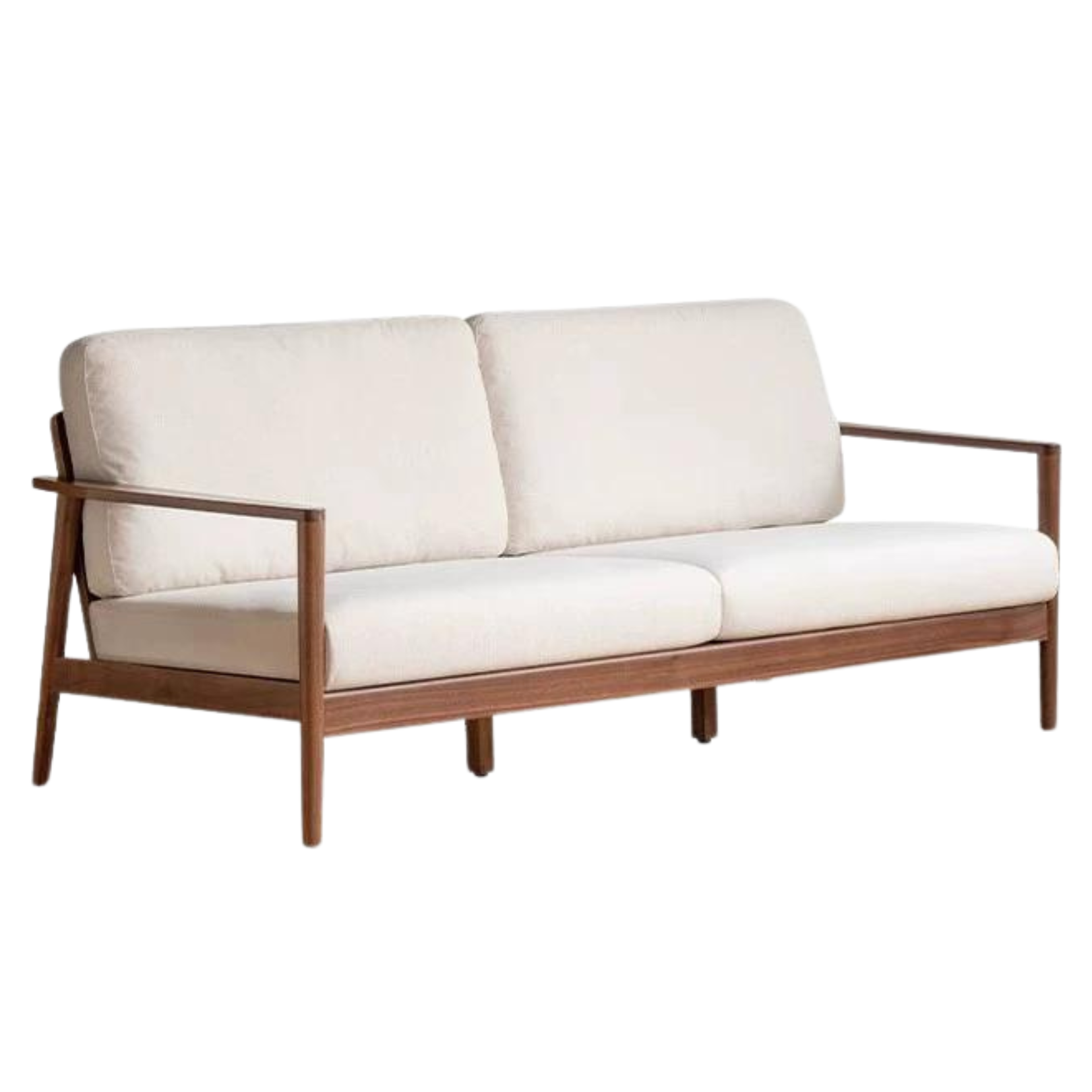 out of stock 83.8x33.8x33.8 inch / 213x86x86cm / Dark Walnut color / sofa imitation cotton linen pear white