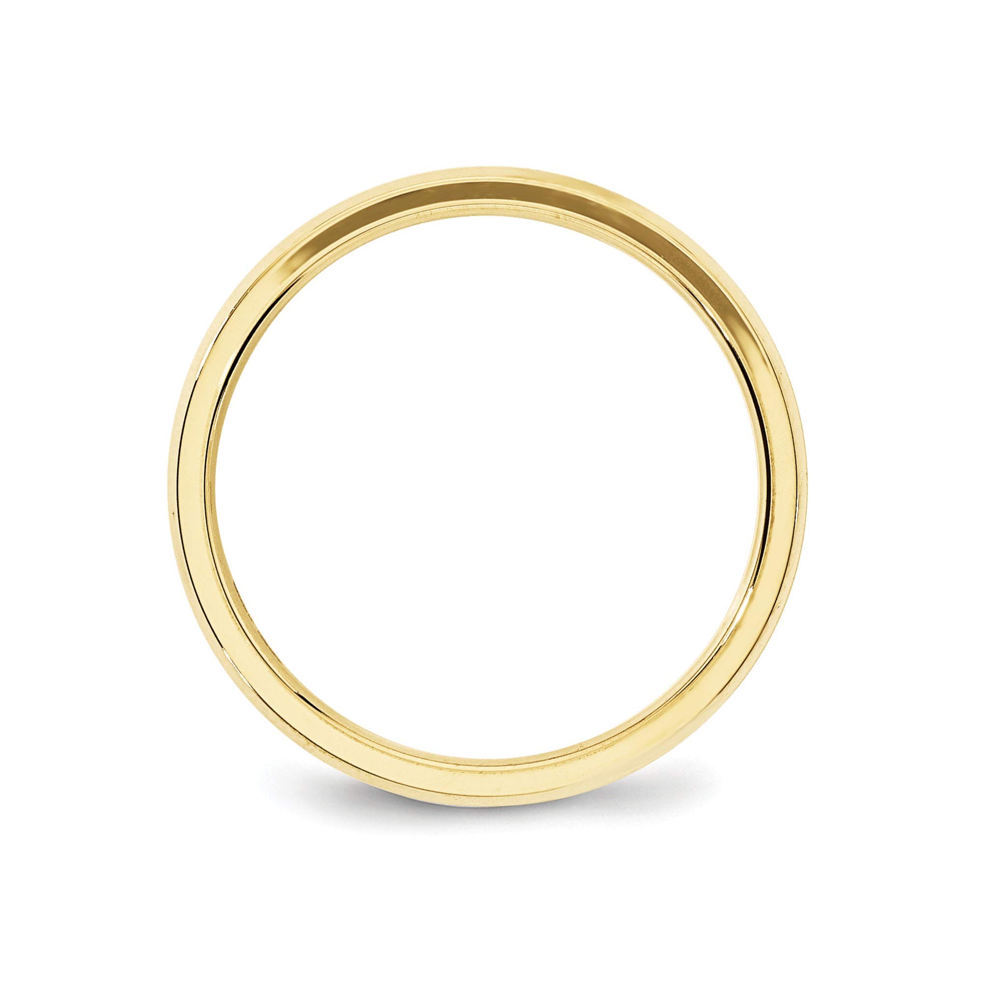 10k Yellow Gold 4mm Comfort Fit Wedding Band - Size 14 for Men