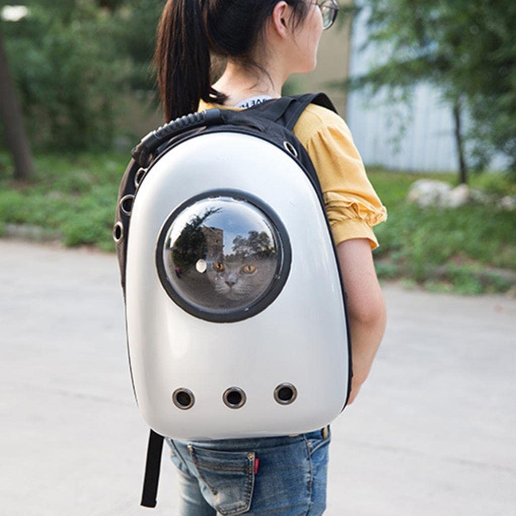 Enakshi Fashion Pet Travel Backpack - Astronaut Capsule Carrier for Cats & Dogs | Leopard Print Pet Carrier | Airline Approved Pet Tote for Travel, Hiking & Outdoor Adventures