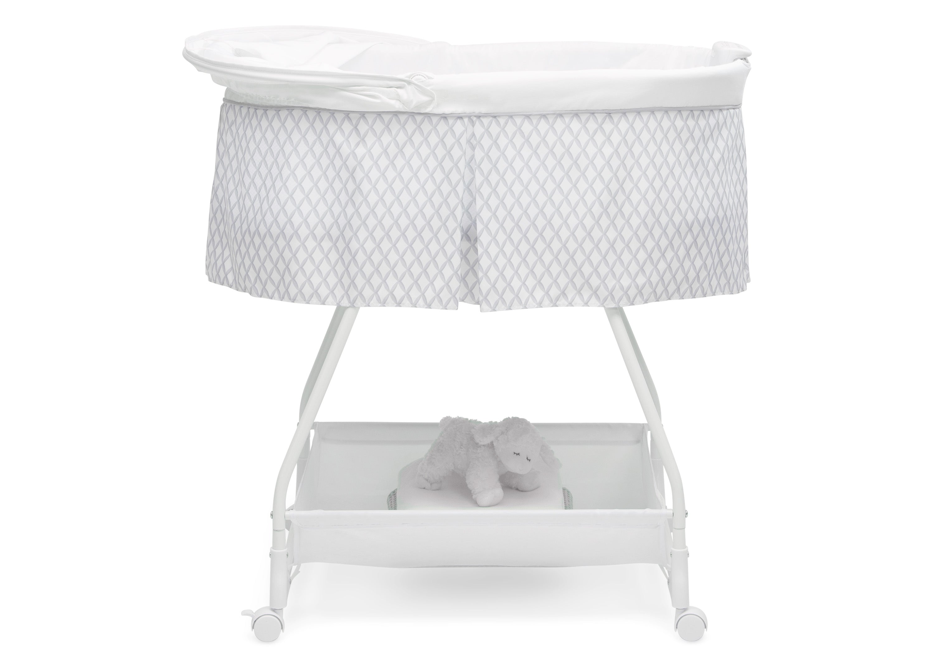 Premium Deluxe Soothing Dreams Bassinet - Ultra Soft Baby Crib with Gentle Rocking Motion & Night Light - Perfect for Nursery, Bedroom Co-Sleeping & Newborn Naptime