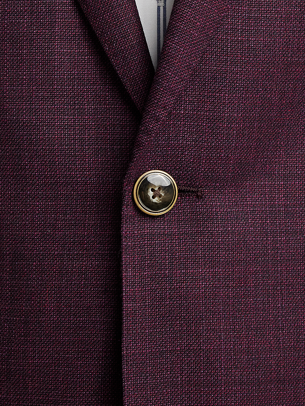 Premium Wool Single Breasted Notch Lapel Blazer for Men - Classic Plum Color Business Jacket | Perfect for Office Wear, Formal Events & Professional Occasions