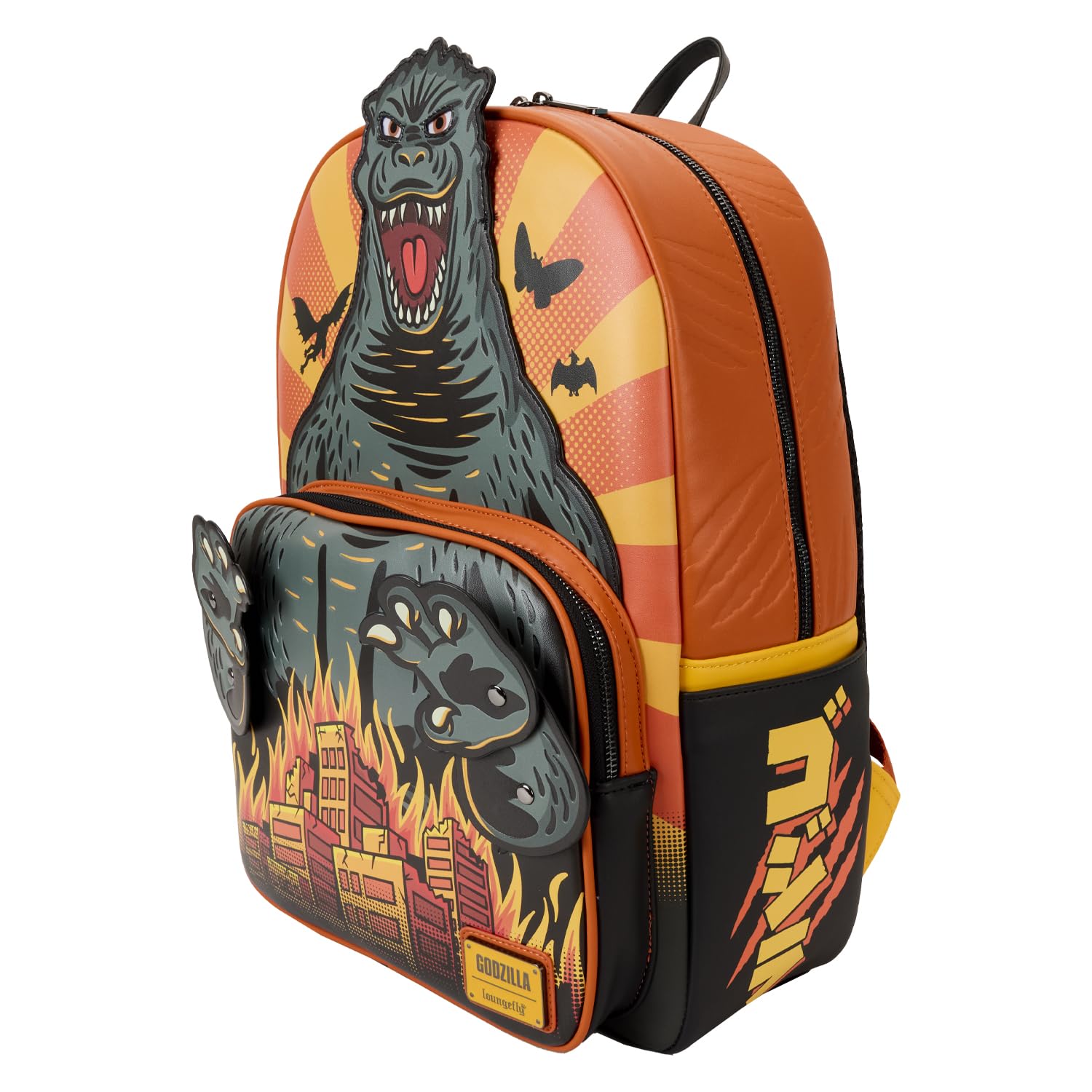 Loungefly Toho Godzilla Full-Size Cosplay Backpack - Official Licensed Anime Collectible for Fans | Perfect for Conventions, Halloween Costumes & Movie-Themed Events