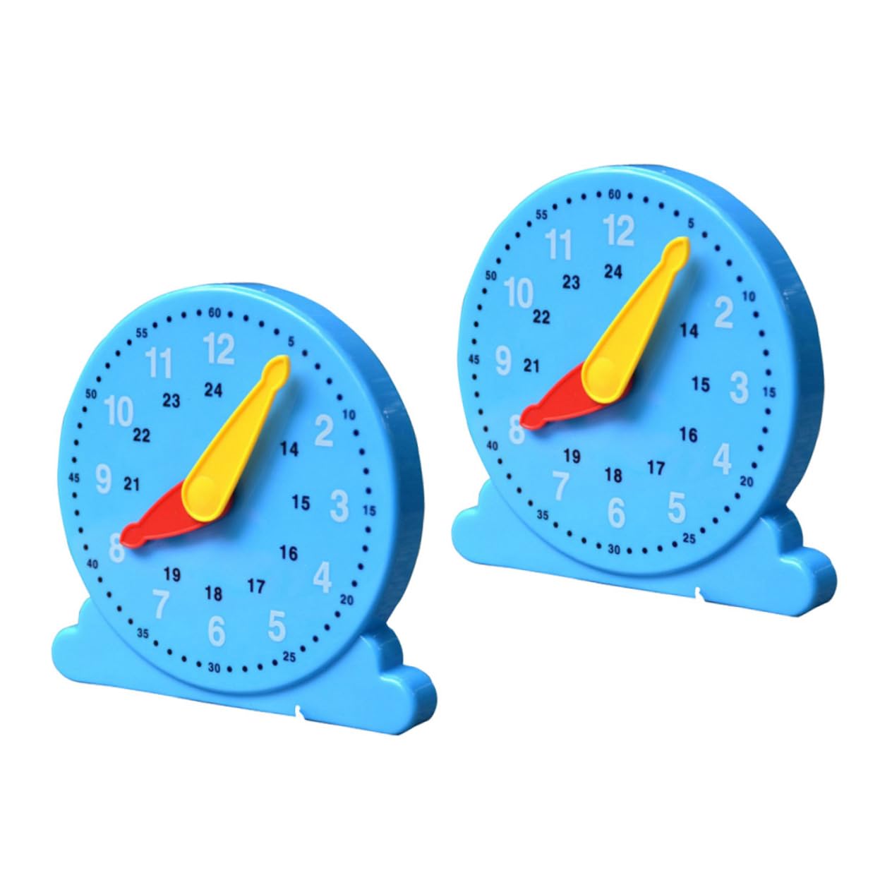 FAVOMOTO 6-Piece Educational Clock Puzzle Set - Time Learning Cognitive Toys for Kids, Students & Classroom - Fun Math Teaching Aid for Preschool & Elementary School