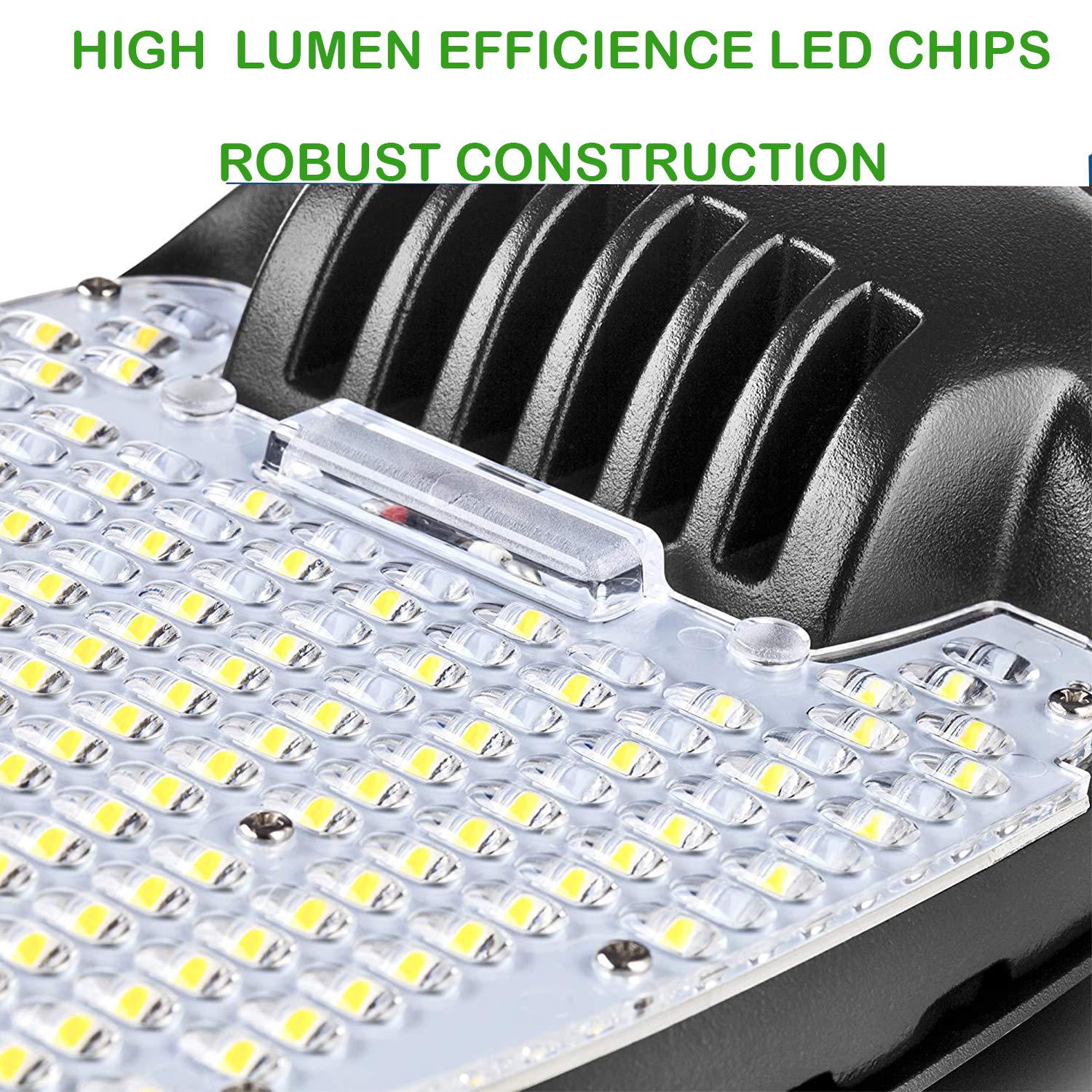 54W LED Shoebox Retrofit Corn Lamp - E39 Rotatable Mogul Base - 5000K Daylight White - 7560LM High Brightness - DLC & UL Certified - Perfect for Parking Lots, Warehouses, and Outdoor Area Lighting