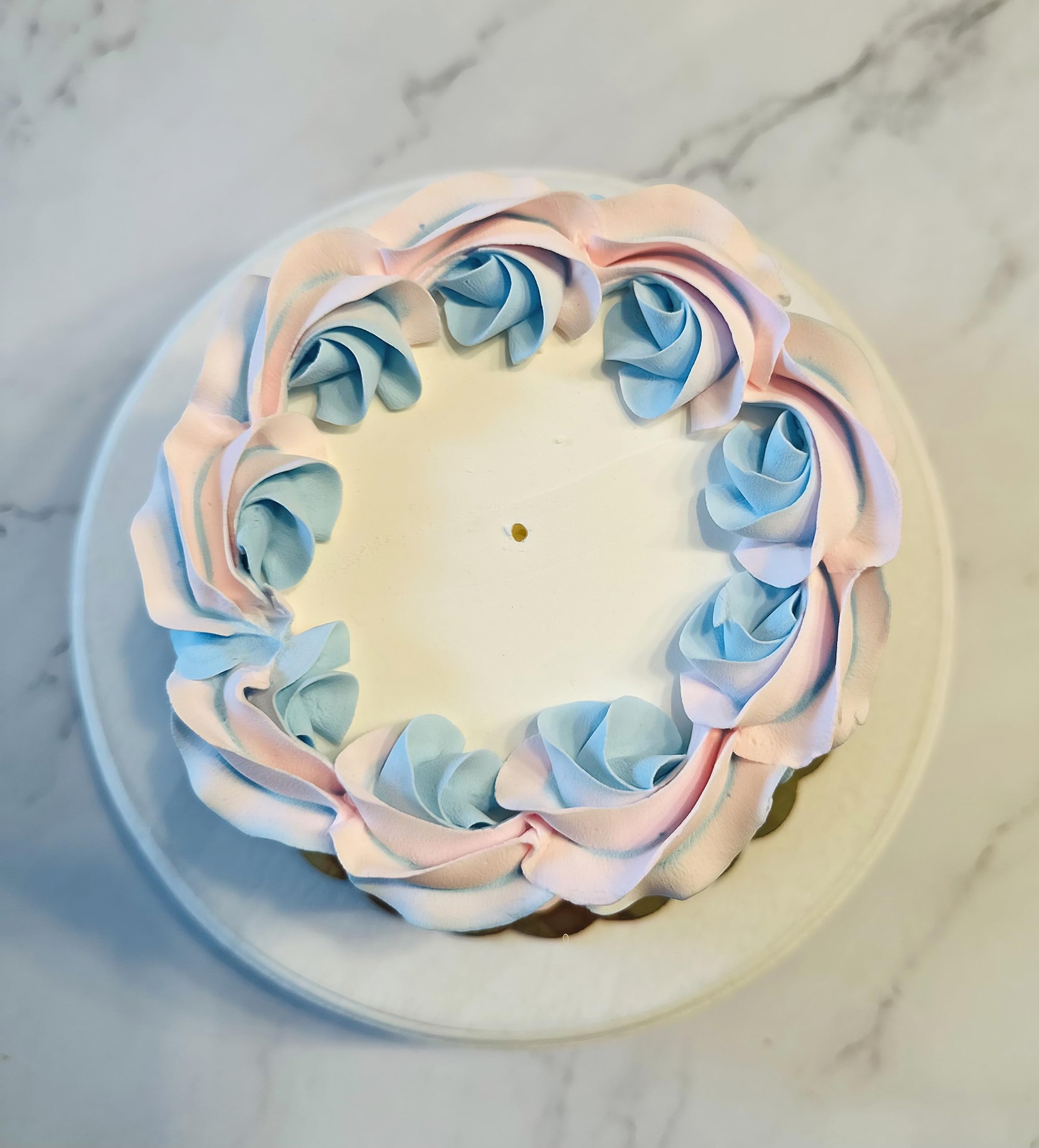 Dezicakes Handmade Fake Cake - Realistic White, Pink & Blue Lollipop Artificial Cake for Party Decorations, Wedding Centerpieces & Photo Props
