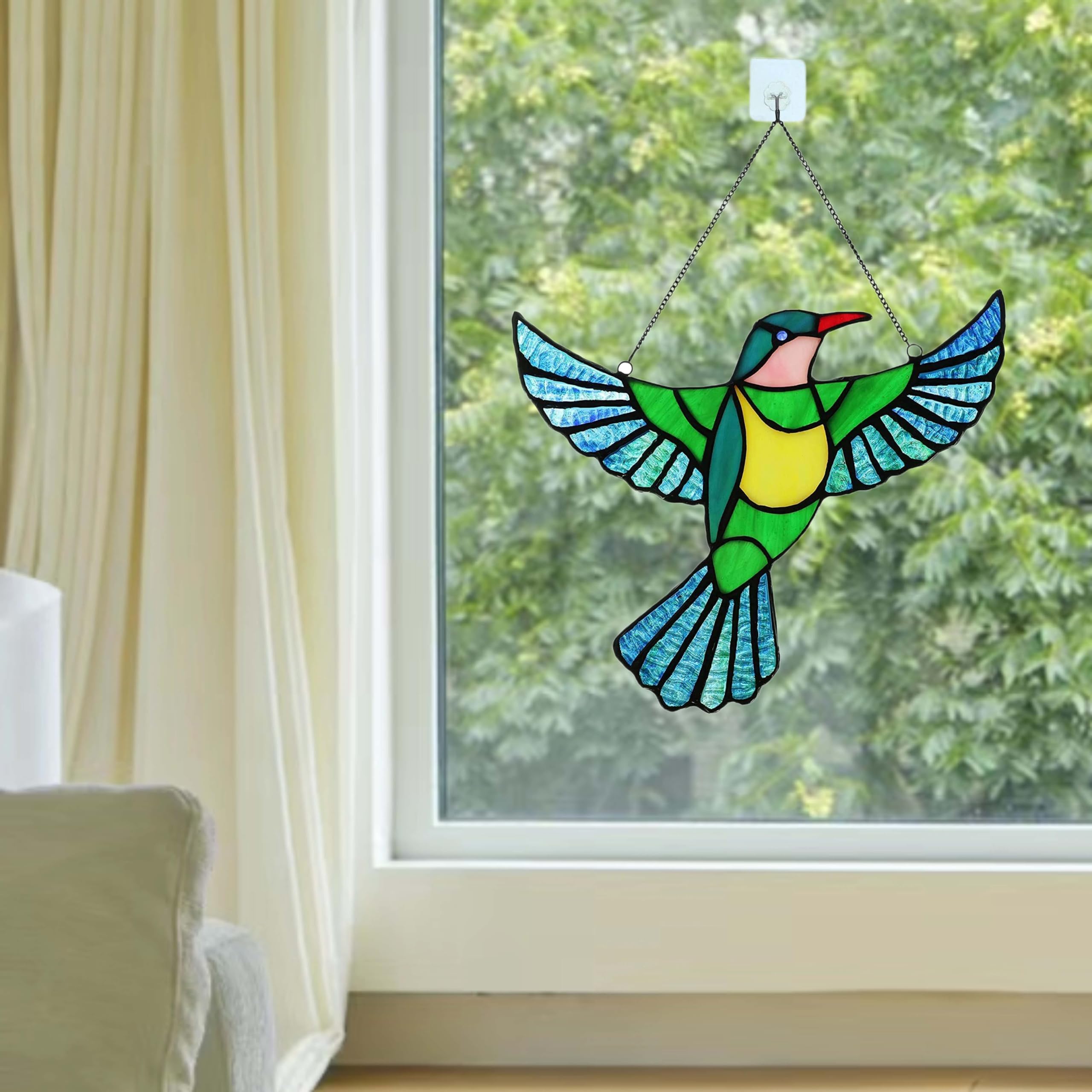 Stained Glass Bird Window Hanging Sun Catcher - 9