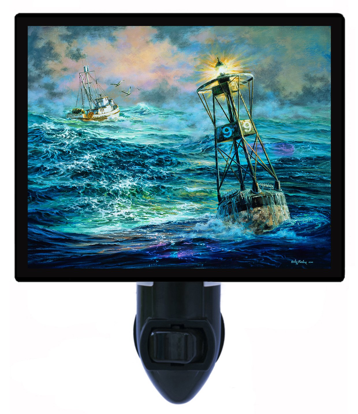 Nautical LED Night Light - Ocean & Sea Buoy Design for Home Decor | Perfect for Bedroom, Nursery, and Coastal Themed Spaces