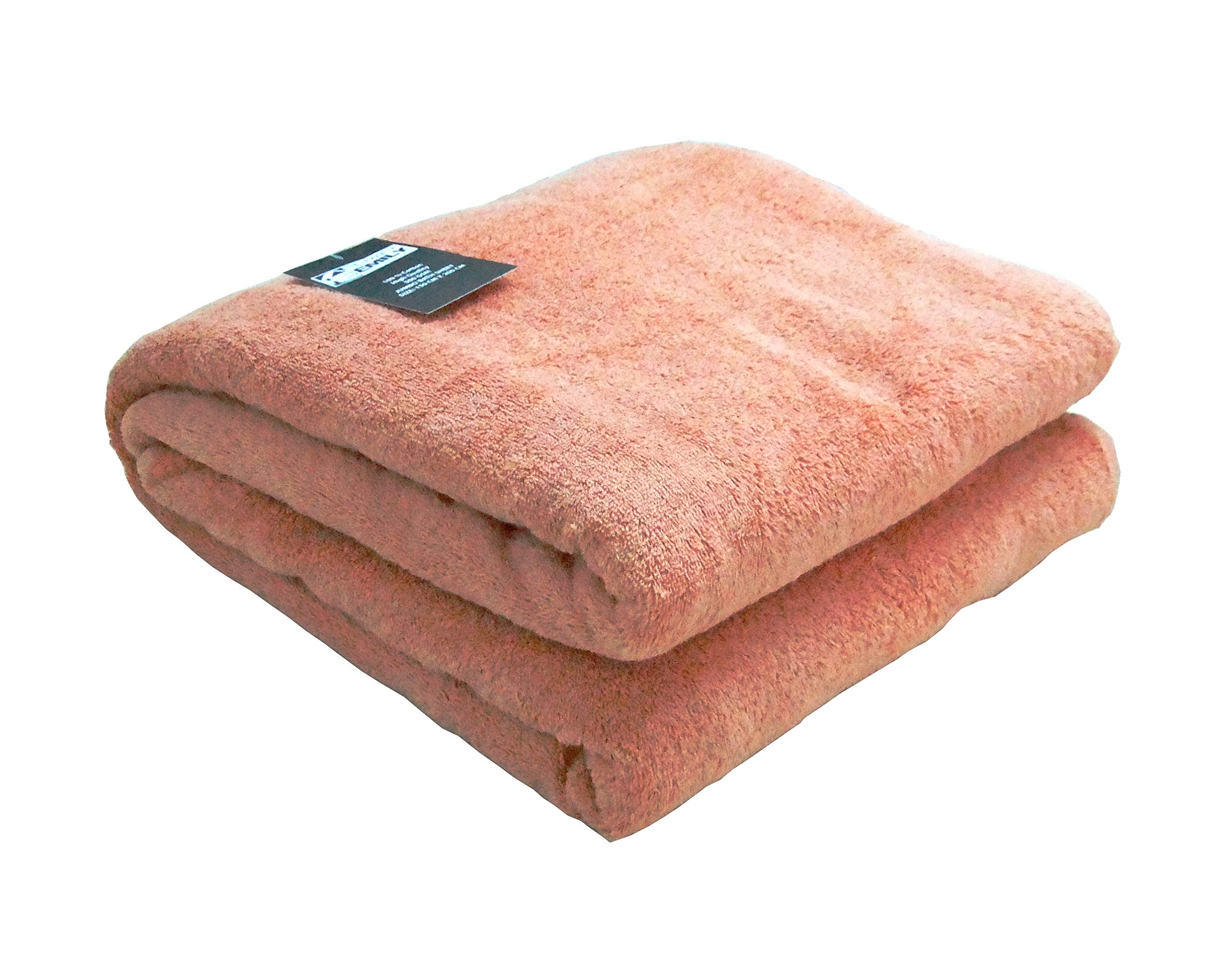 Premium 60x80 Inches Jumbo Bath Sheet - 500 GSM Extra Large Absorbent Cotton Turkish Towel for Spa, Beach & Luxury Bathroom Use - Coral