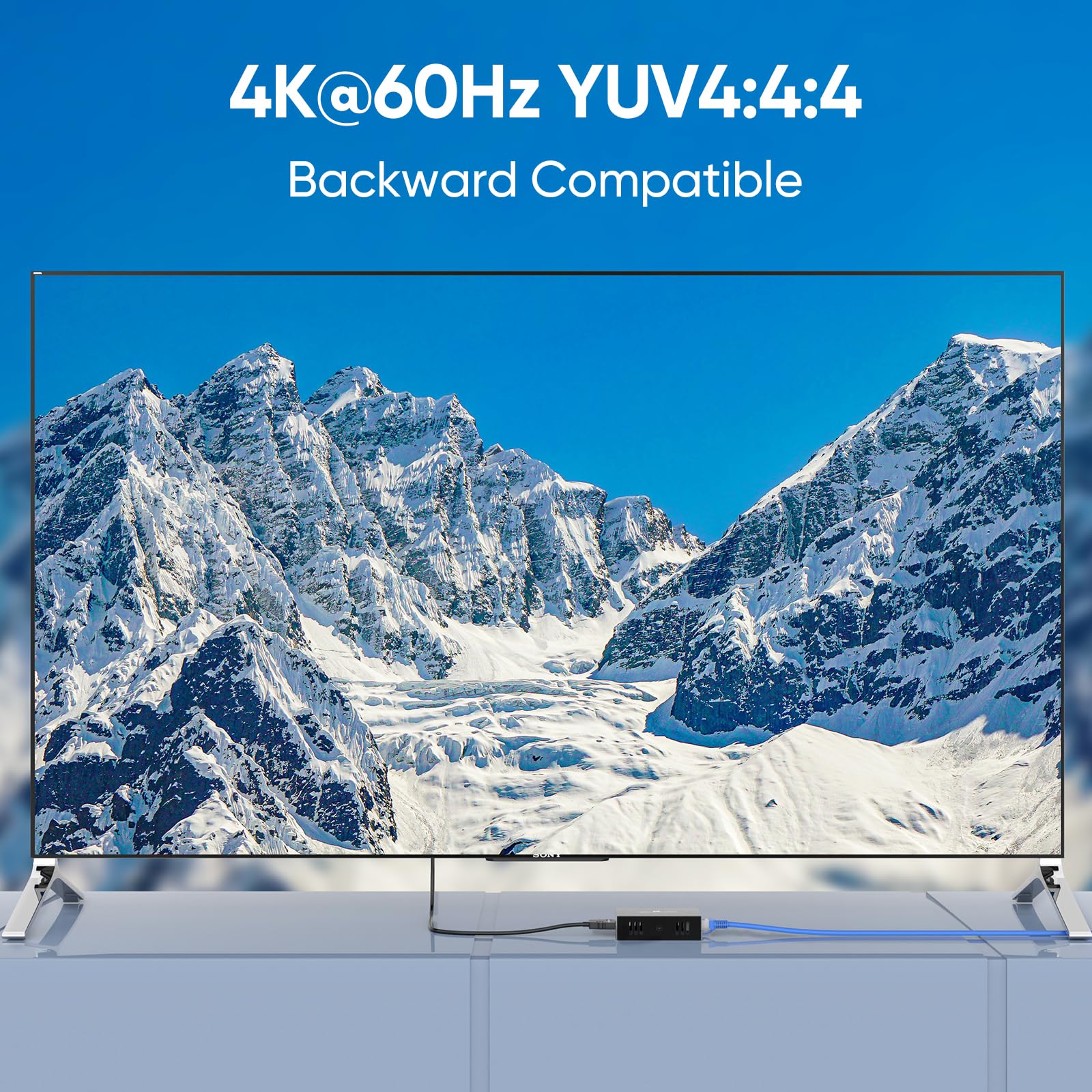 4K HDMI Extender Over Single Cat5e/6/7 Cable - 4K@60Hz, 200ft Ethernet HDMI Balun with Zero Latency, IR Control, POE, HDCP 2.2 - Perfect for Home Theater, Gaming & Conference Room AV Setup