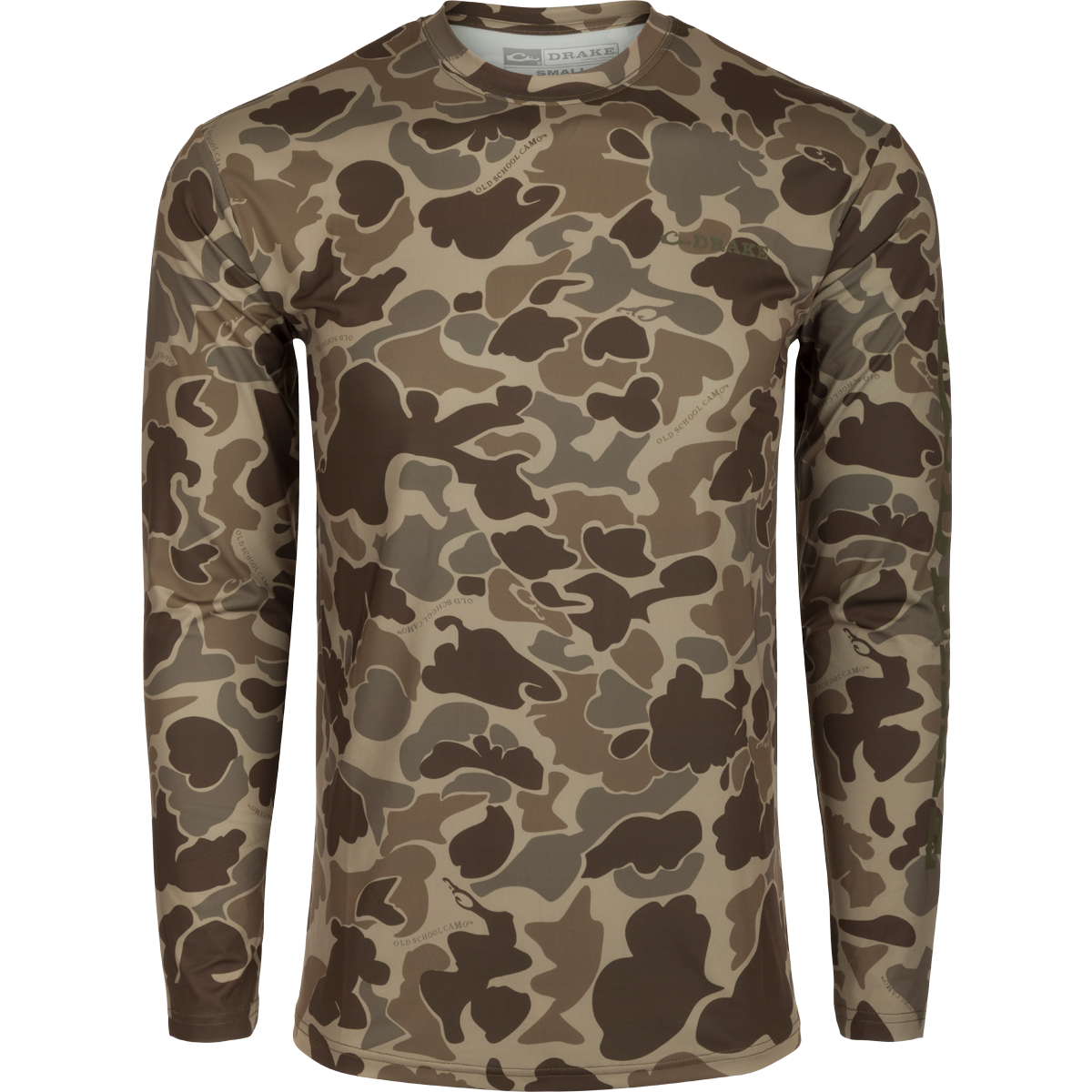 Long Sleeve Performance Crew Print T-Shirt for Men - Moisture Wicking Athletic Shirt with Stylish Design - Perfect for Gym, Running & Outdoor Activities