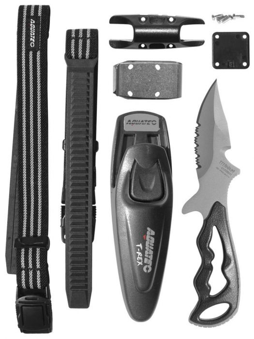 Best Aquatec T Rex Low Profile Dive Knife with Pointed Tip - Compact & Durable for Scuba Diving, Snorkeling & Water Sports