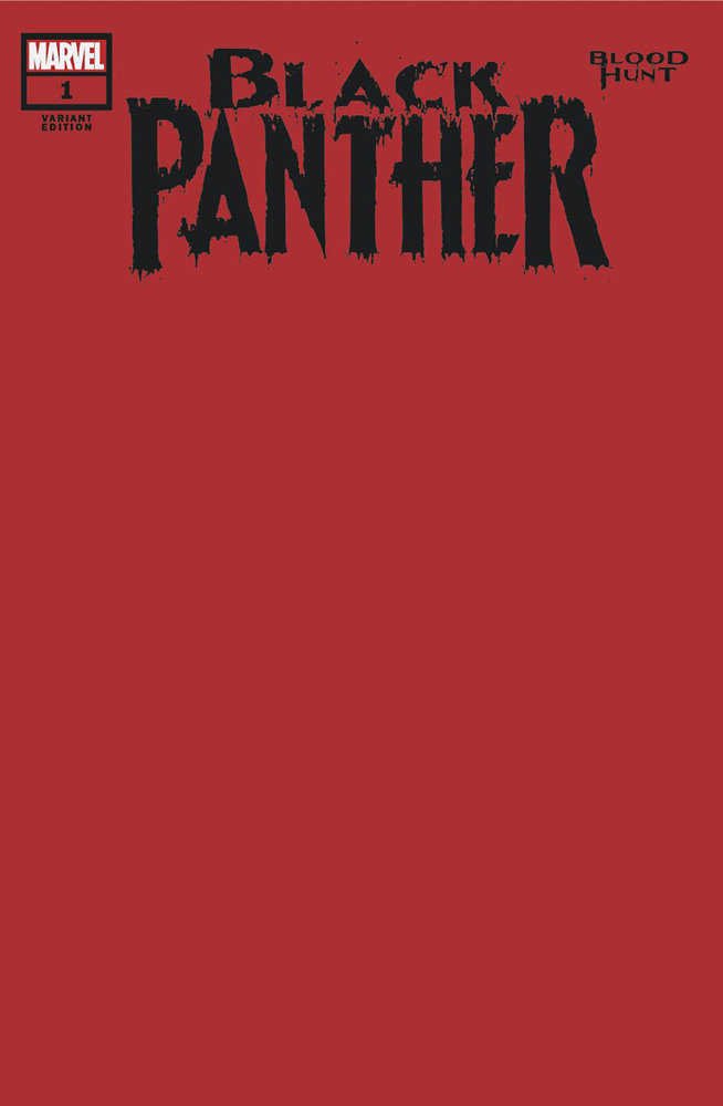 Black Panther: Blood Hunt #1 - Limited Edition Blood Red Blank Variant Cover | Marvel Comics Collectible for Fans & Display | Perfect for Comic Book Collections, Gifts, and Fan Displays