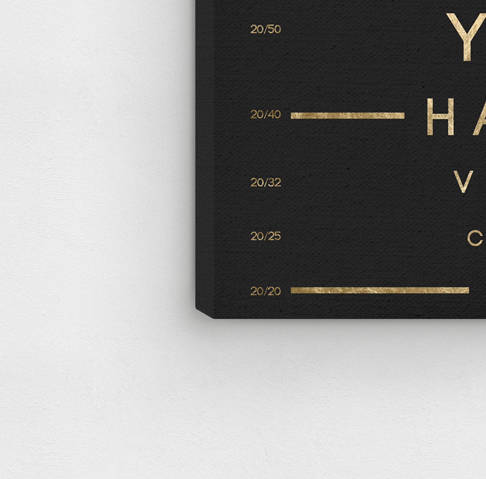 Be Happy Eye Chart Wall Art Canvas Print - 30
