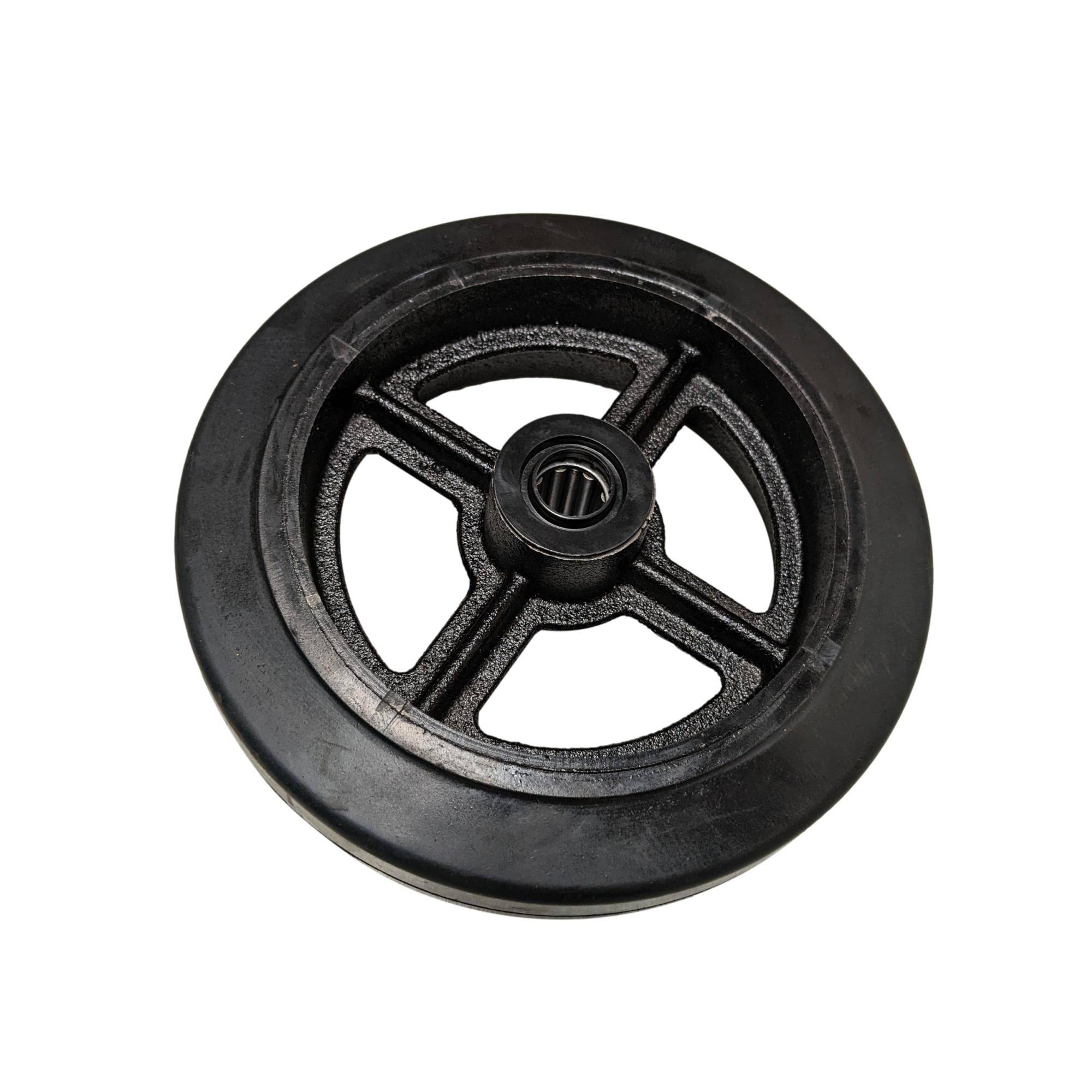 8 x 2 Mold On Rubber Cast Wheel - 600 lbs Capacity Heavy Duty Caster Wheels for Industrial Equipment, Furniture, and Warehouse Carts