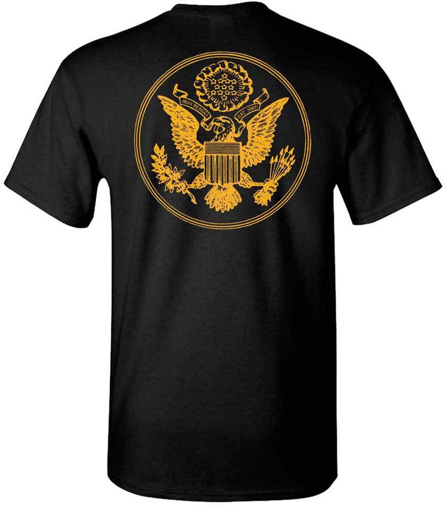 Iron Reagan - Men's Trump Presidential Seal Graphic T-Shirt | Patriotic Political Tee for Rally & Casual Wear