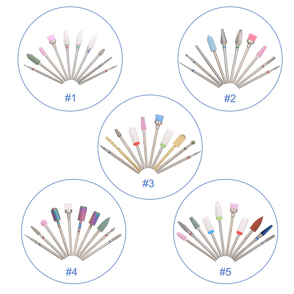 10PCS Professional Nail Art Kit - Manicure Pedicure Tools Set with Nail Bits & Dust Brush for Salon & Home Use | Perfect for Nail Polish Application & Nail Care