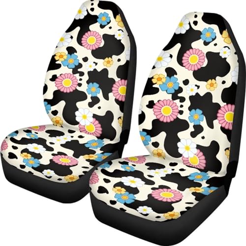 Hippie Flower Cow Print