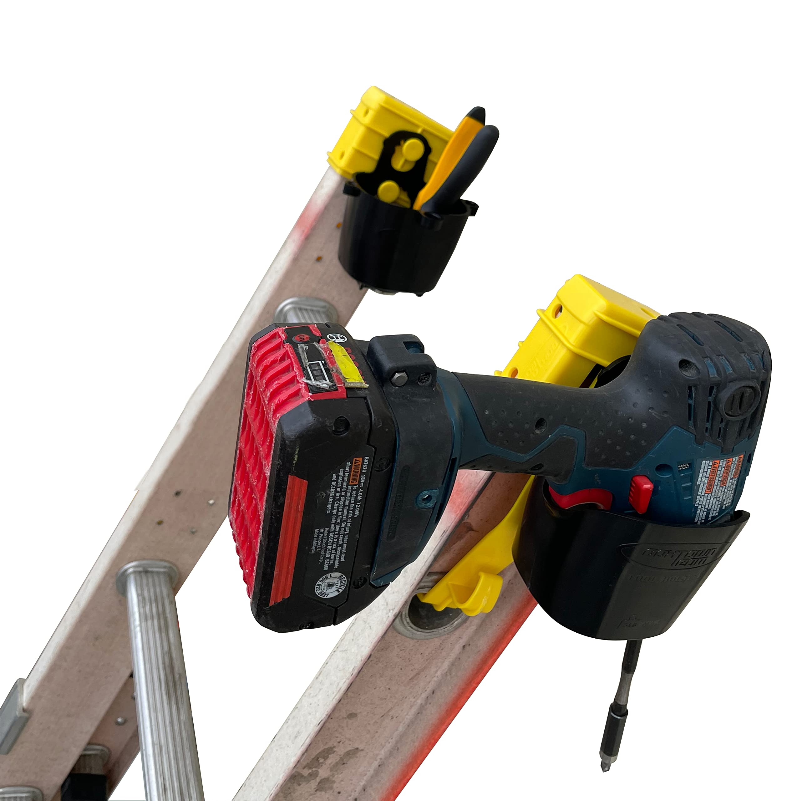 All-N-One Ladder Tool Holster - Heavy Duty Ladder Accessories for Electricians & Contractors | Secure Tool Holder for Hammers, Wrenches & More | Perfect for Roofing, Construction & Home Repairs