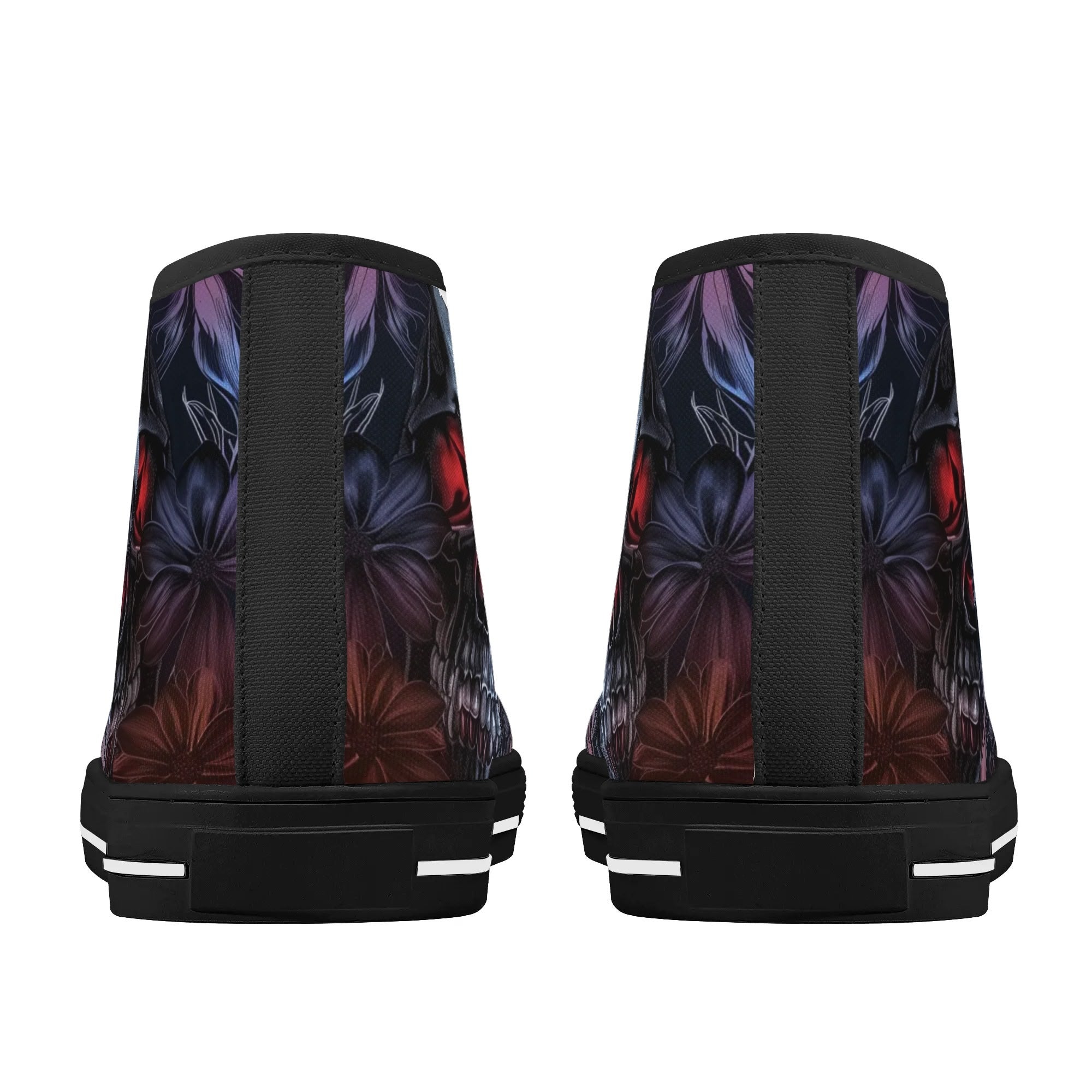 Gothic Skull High Top Sneakers - Punk Rock Canvas Shoes for Men & Women - Perfect for Concerts, Halloween, and Alternative Fashion