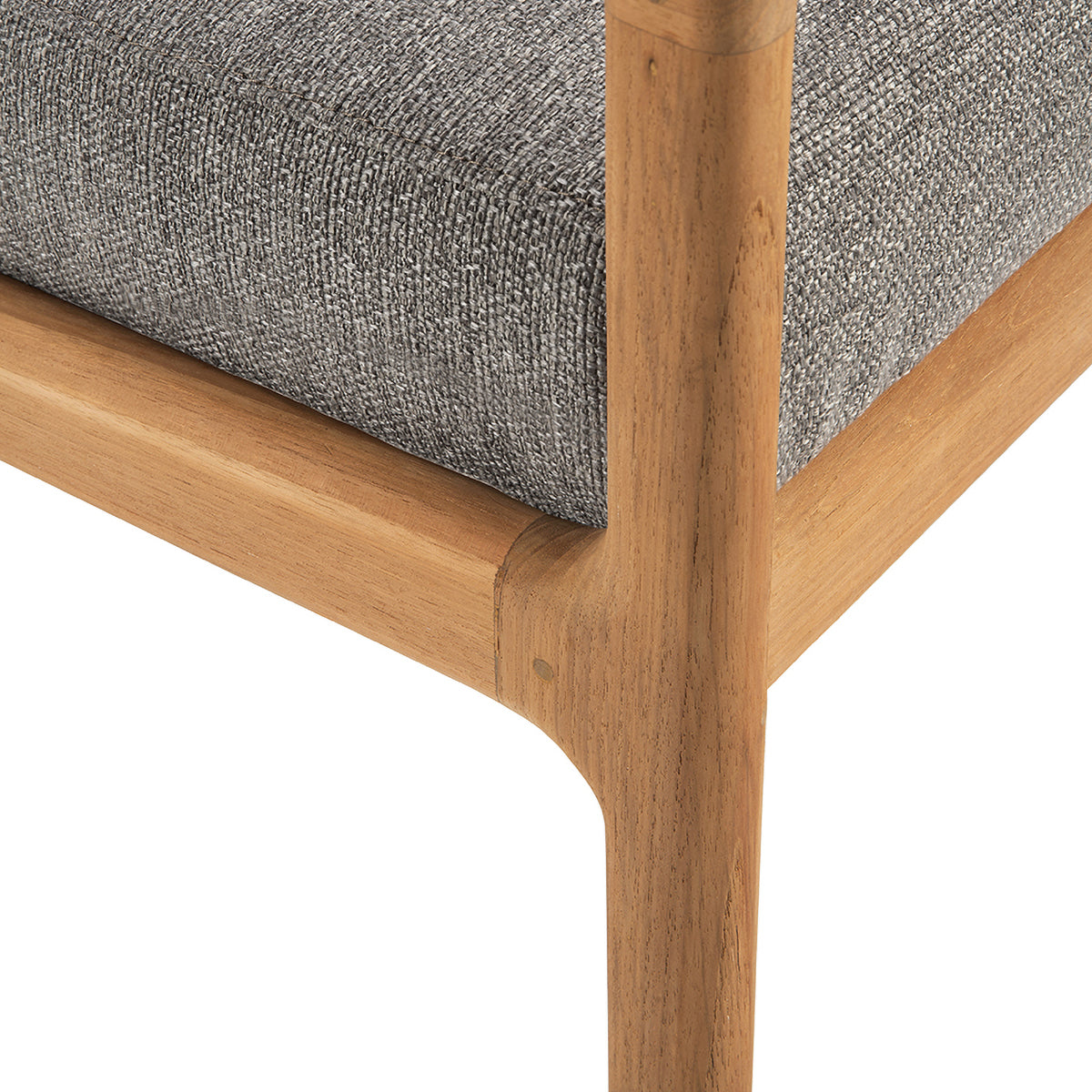Outdoor 4-Seater Sofa with Jack Fabric - Teak & Mocha Color - Perfect for Patio, Garden, and Poolside Relaxation