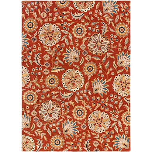 Surya Athena ATH-5126 Hand Tufted Wool Round Floral and Paisley Area Rug - 8-Feet Diameter, Soft & Durable for Living Room, Bedroom, or Office Decor