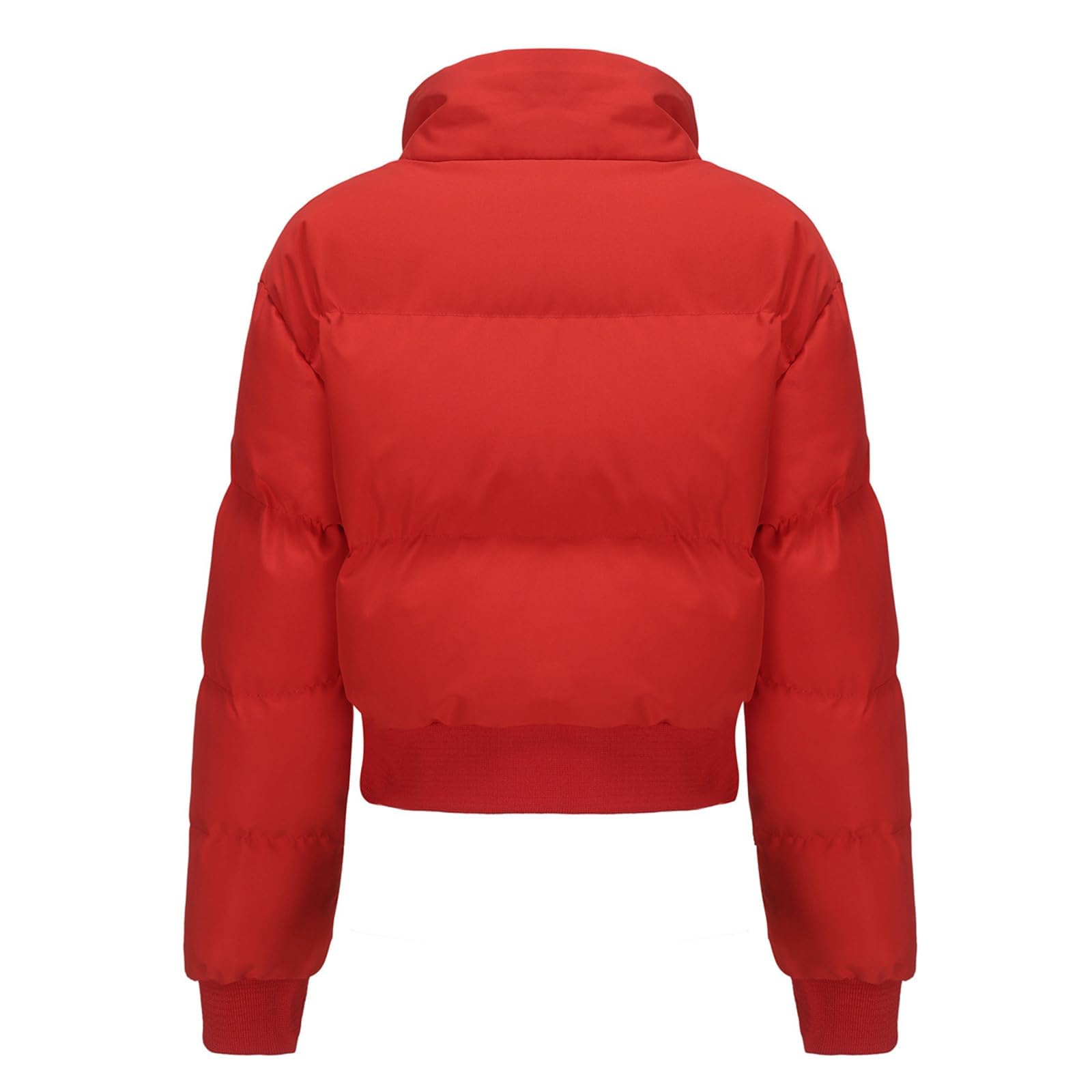 FMCHICO Women's Cropped Puffer Jacket - Lightweight Winter Coat with Warm Insulation | Stylish Short Jacket for Women | Perfect for Casual Outings, Travel & Cold Weather Fashion