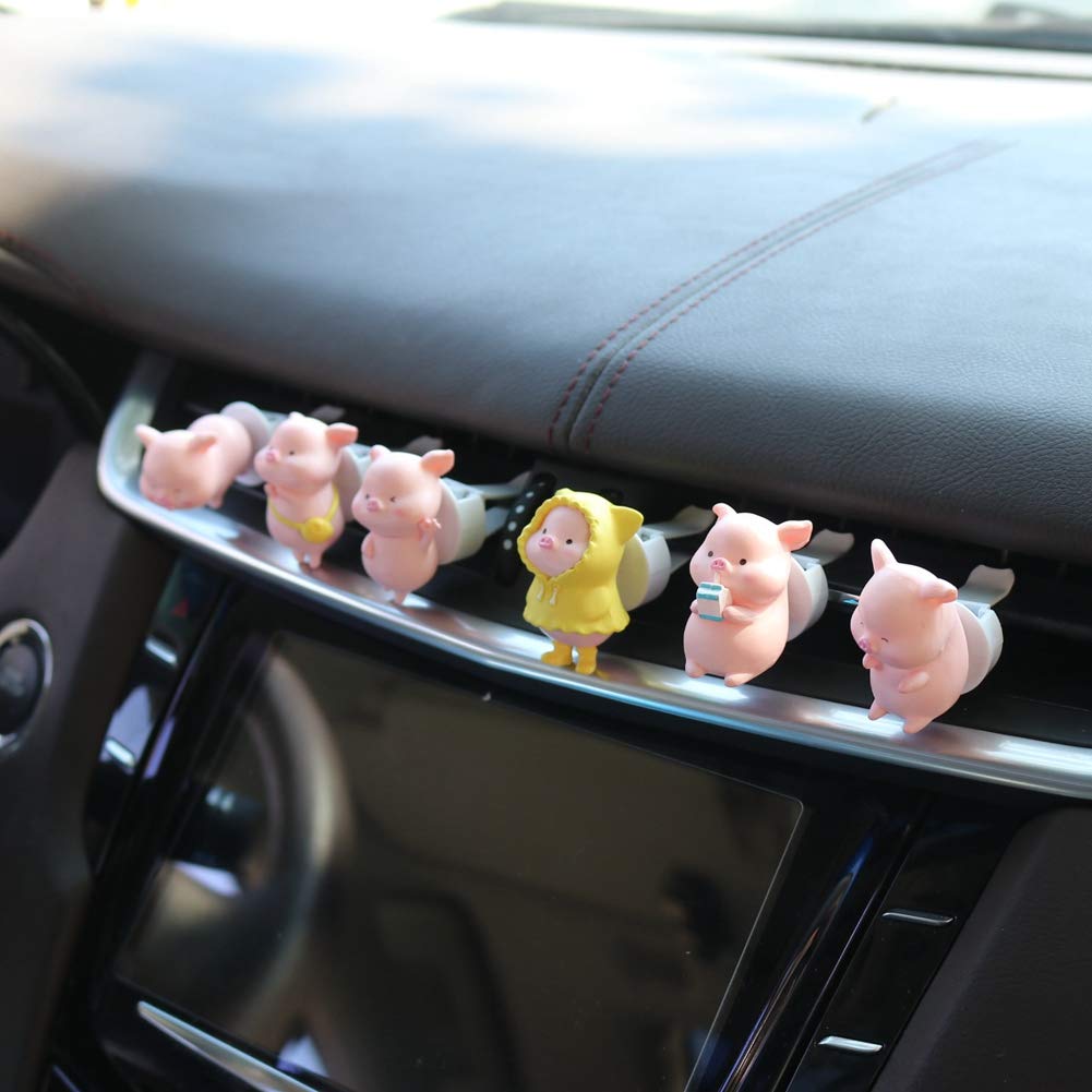 Creative Cute Pig Car Air Freshener Vent Clip - Adorable Cartoon Car Air Freshener for Men & Women | Car Interior Accessories & AC Vent Decoration | Perfect for Road Trips, Commuting & Gift Giving