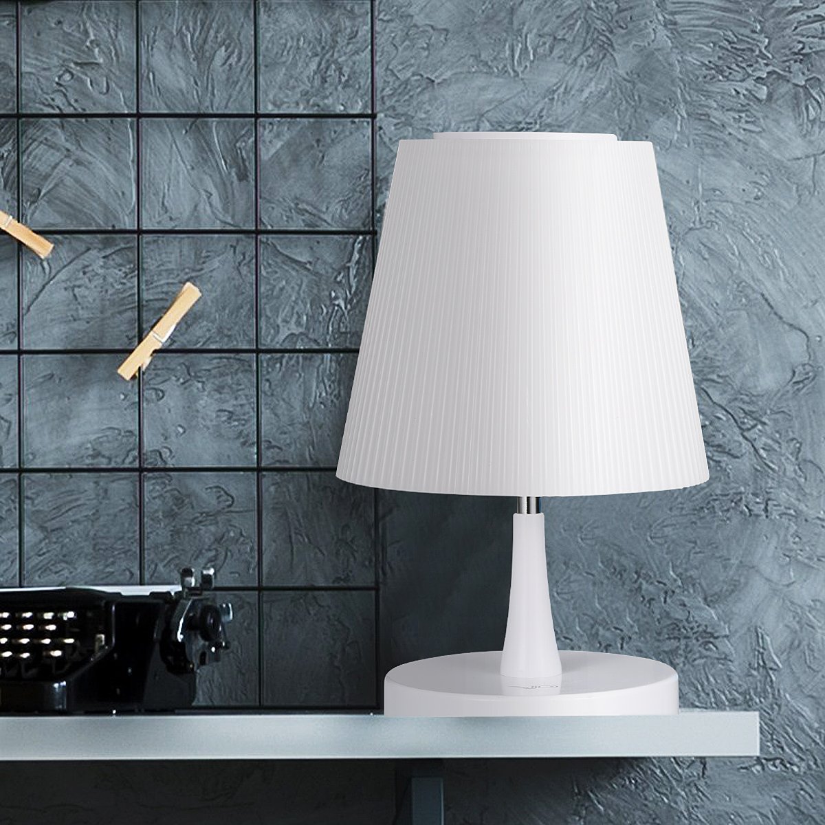 Modern White Touch Table Lamp with Adjustable Brightness - Bedside Nightstand Lamp for Bedroom, Small Desk Reading Light, Perfect for Cozy Nights and Home Office Use