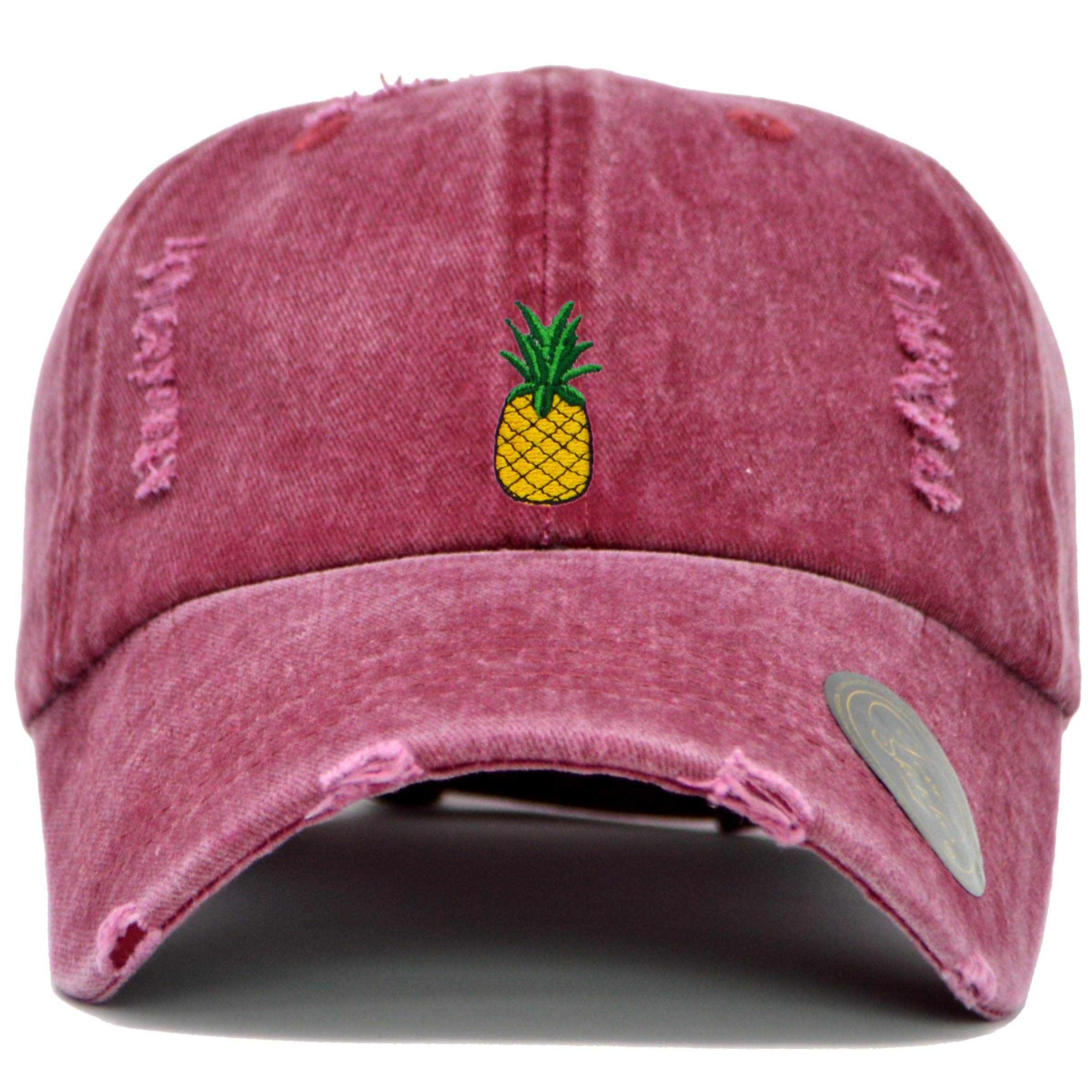 Classic Polo Style Baseball Cap - Embroidered Pineapple Dad Hat for Men & Women | Low Profile Adjustable Unisex Hat | Perfect for Casual Wear, Outdoor Activities & Fashion Accessories