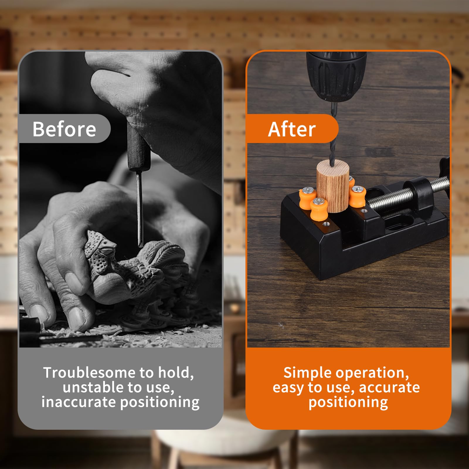 Mini Bench Clamp & Jewelry Vise - Precision Tool for Jewelry Making, Walnut Carving & DIY Projects | Compact Multi-Functional Workbench Clamp for Crafting, Woodworking & Small Repairs