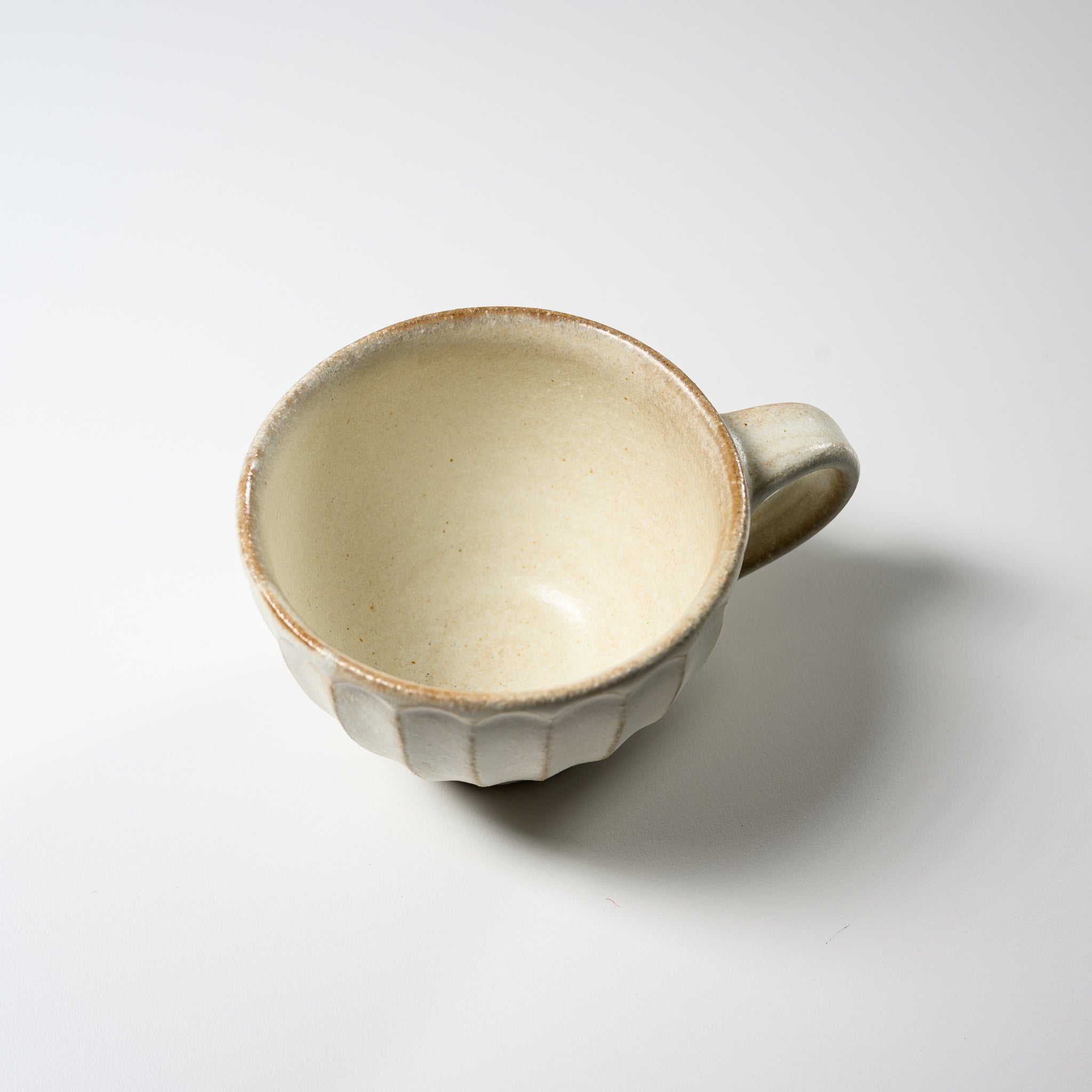 Wakasama Kiln Kinari Round Ceramic Mug - 180ml (6oz) Handmade Japanese Pottery Tea Cup for Coffee, Matcha, or Hot Drinks - Perfect for Home, Office, or Gift Giving