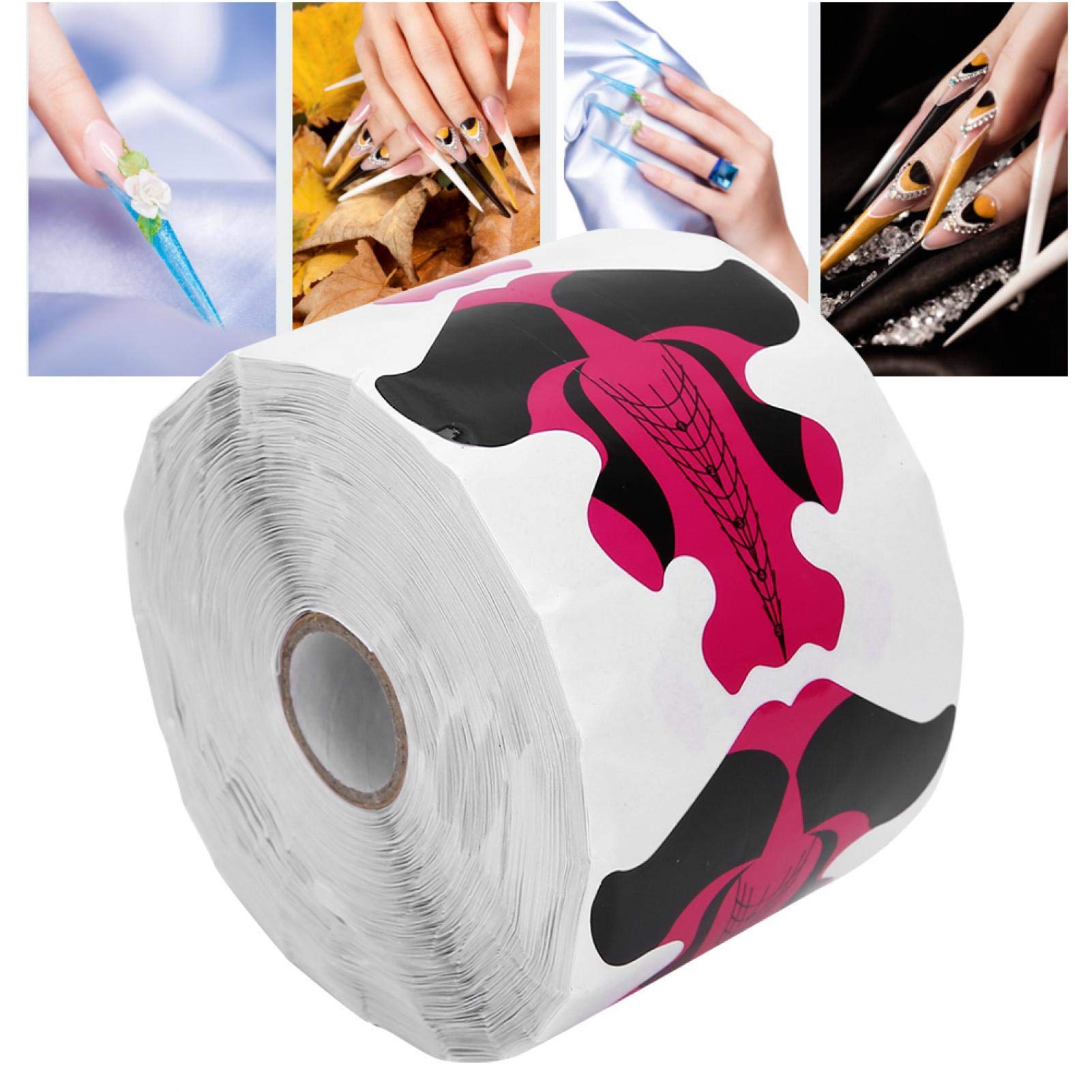 500pcs Goldfish Shape Nail Extension Stickers - Self-Adhesive Nail Art Templates for Acrylic & Gel Nails - DIY Nail Form Guide Stickers for Salon & Home Manicure