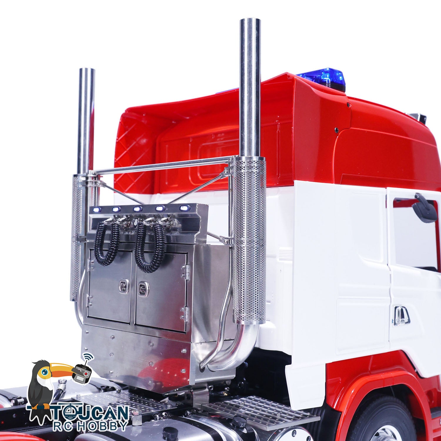 LESU 1/14 Scale 6X6 RC Tractor Truck with Painted Metal Chassis, RTR Remote Control, Sound & Light Effects - HH180802C - Perfect for Off-Road Adventures, RC Car Racing and Collectible Display
