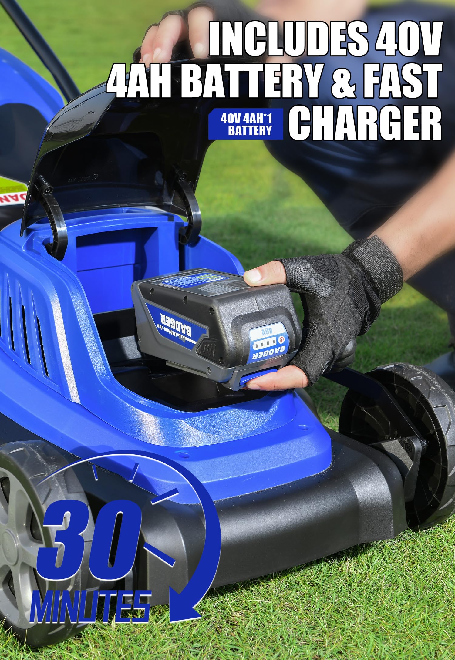 40V Brushless Cordless Lawn Mower - 18
