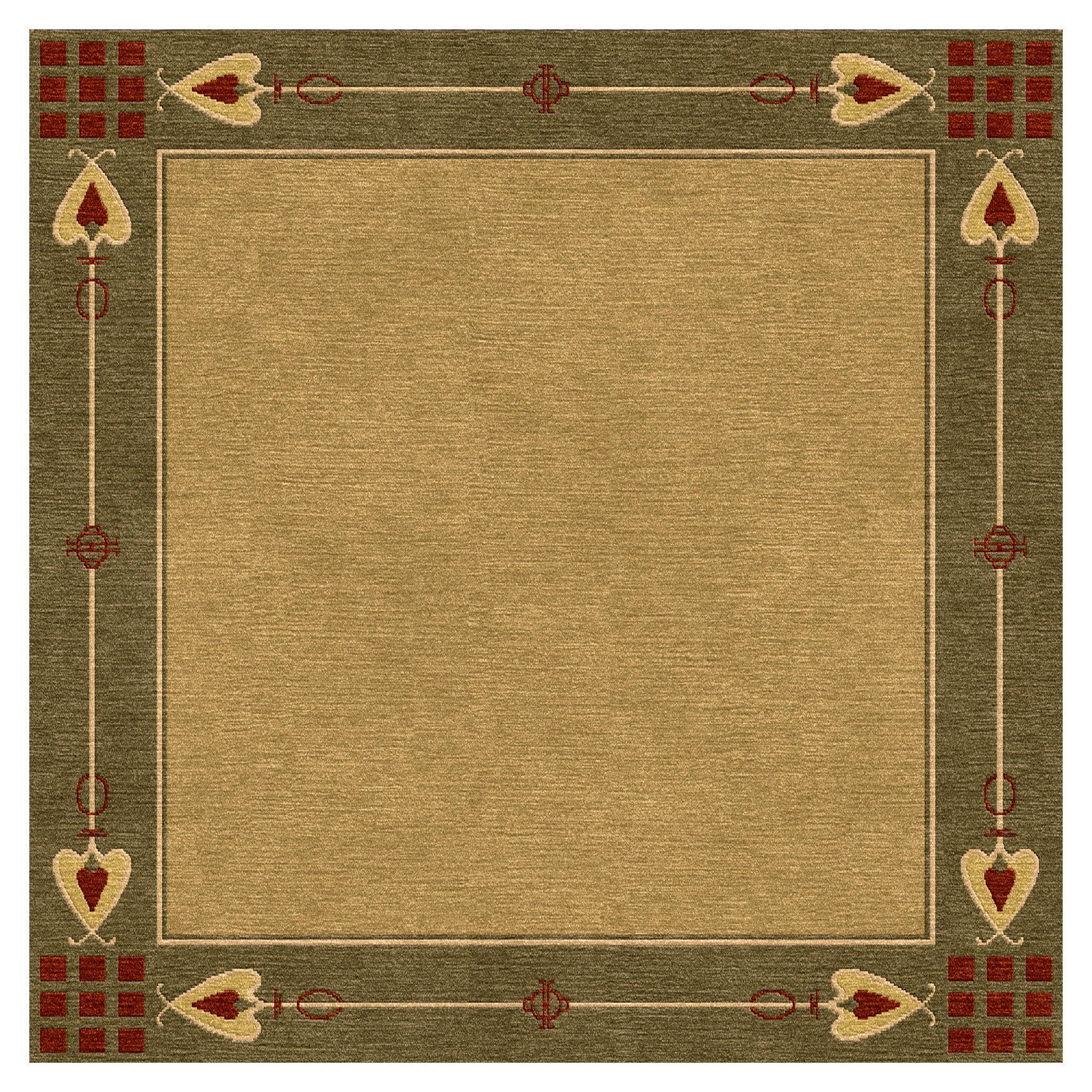 Premium Highland Park Green Area Rug - Soft & Durable for Living Room, Bedroom, or Office Decor