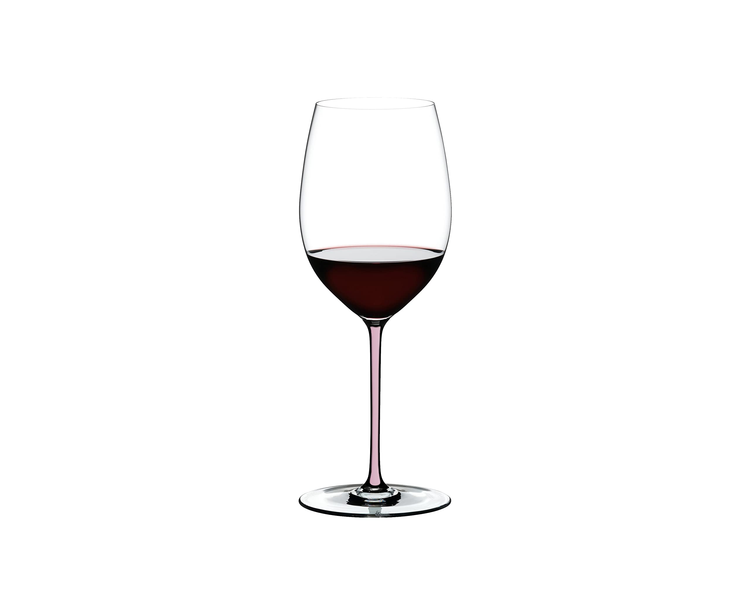Riedel Fatto A Mano Cabernet Wine Glass Set - Handcrafted Pink Crystal Wine Glasses for Red Wine Lovers | Perfect for Dinner Parties, Weddings & Wine Tasting Events