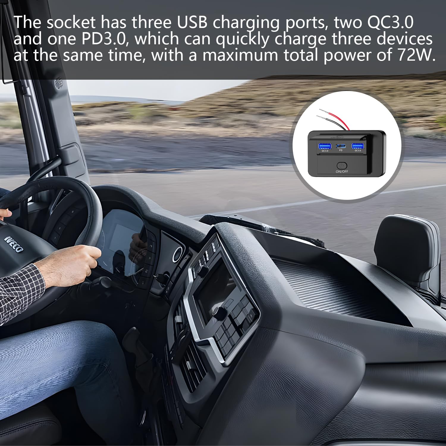 SIGANDG 72W Dual USB Car Charger with QC3.0 & PD3.0 Type C - Fast Charging Adapter for iPhone, Samsung, iPad - Compatible with Cars, Trucks, RVs, Boats, Golf Carts (2 Pack) - Perfect for Road Trips & Travel Charging