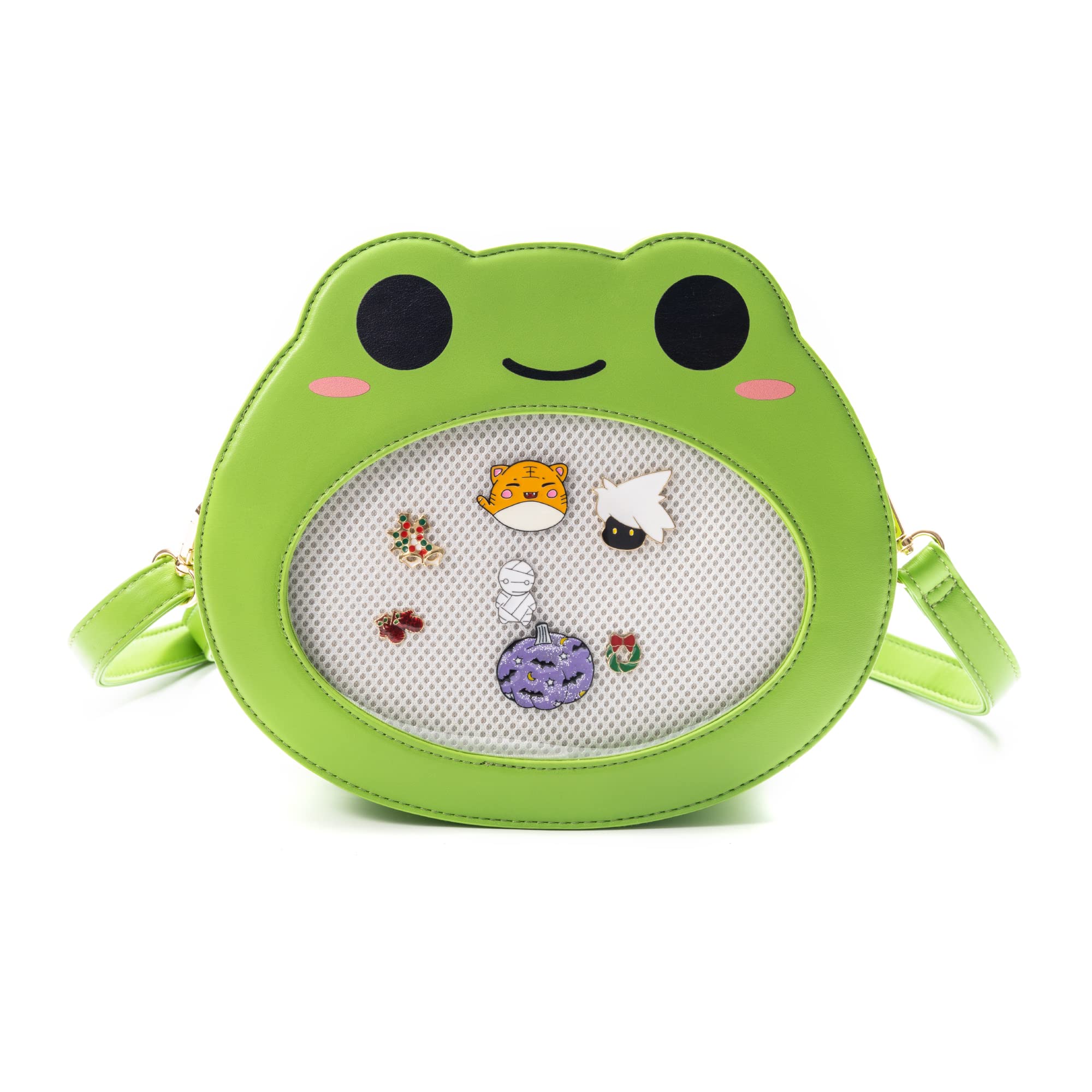 Elallin Cute Cartoon Frog Crossbody Bag for Women - Stylish Shoulder Purse & Backpack for Daily Use, Travel, School, and Shopping