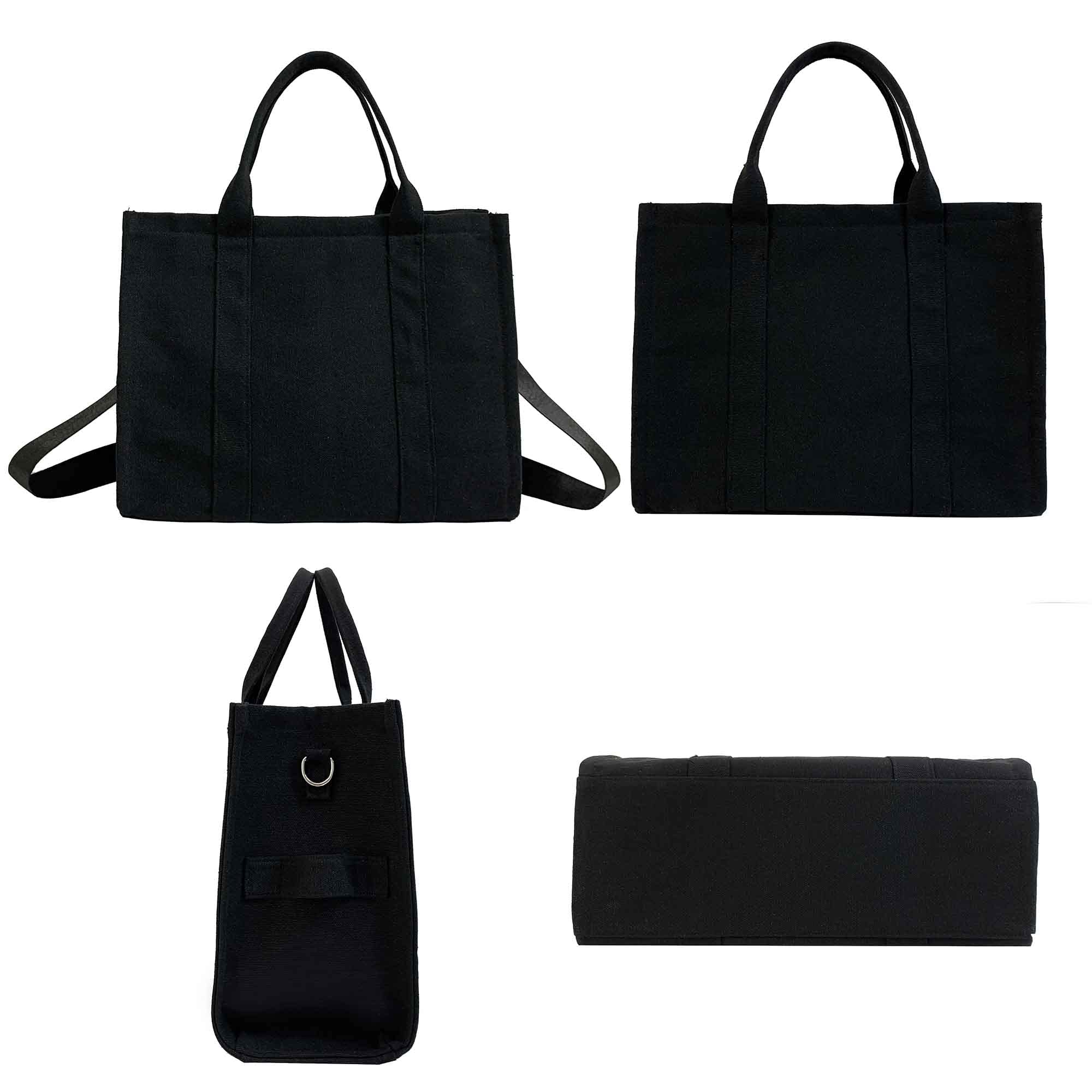Stylish Large Capacity Tote Bags for Women - Durable Shopping & Work Tote Shoulder Bag in Black | Perfect for Office, Travel & Daily Use